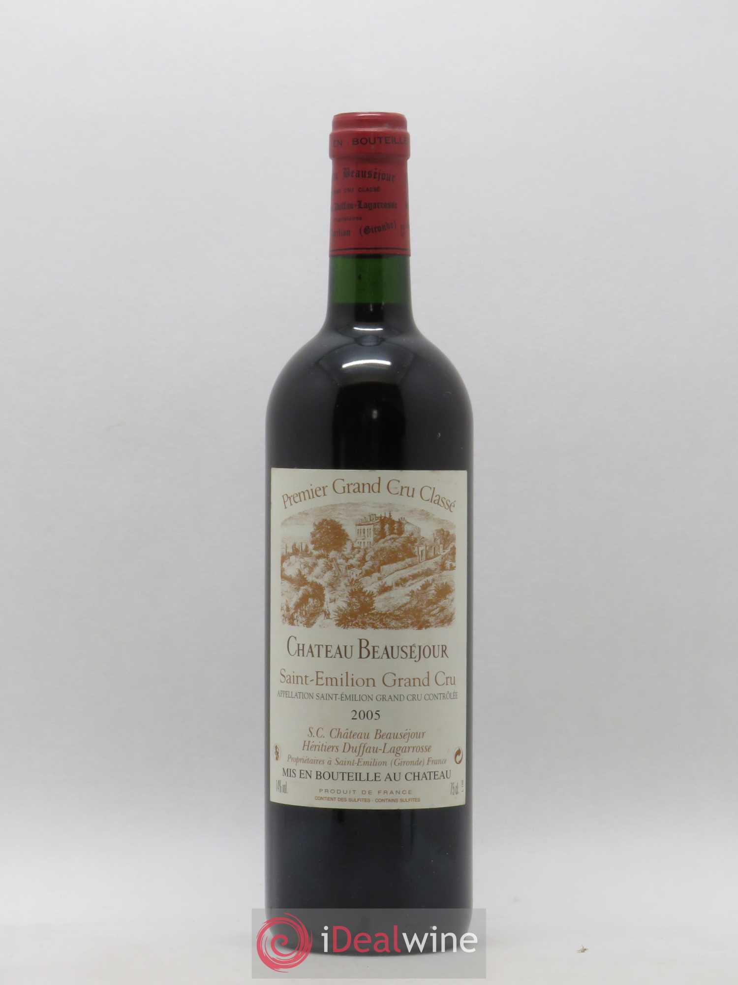 Château Beauséjour (Duffau-Lagarrosse) 1er Grand Cru Classé B 2005 - Lot de 1 bouteille - 0