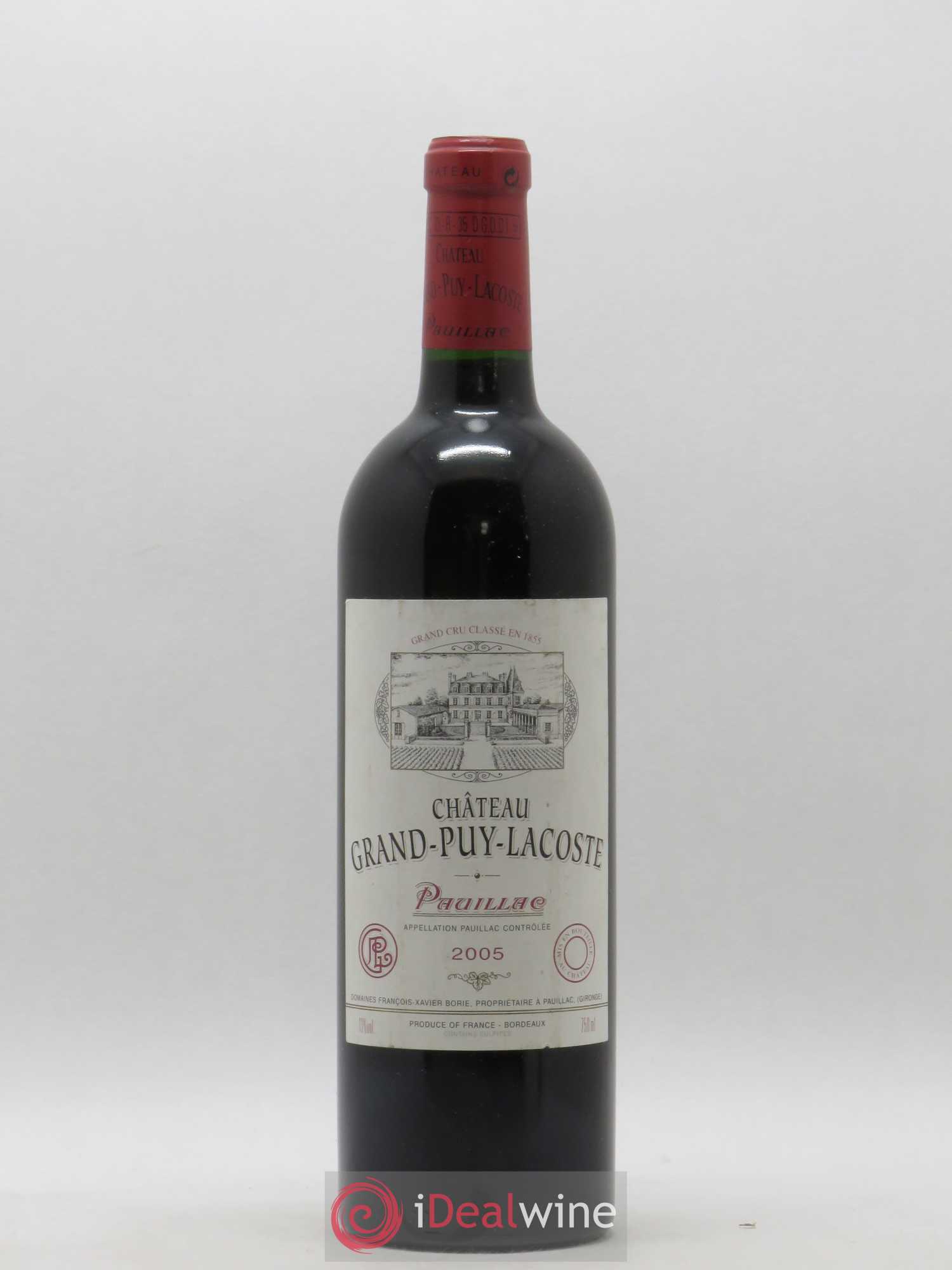 Château Grand Puy Lacoste 5ème Grand Cru Classé 2005 - Lot de 1 bouteille - 0