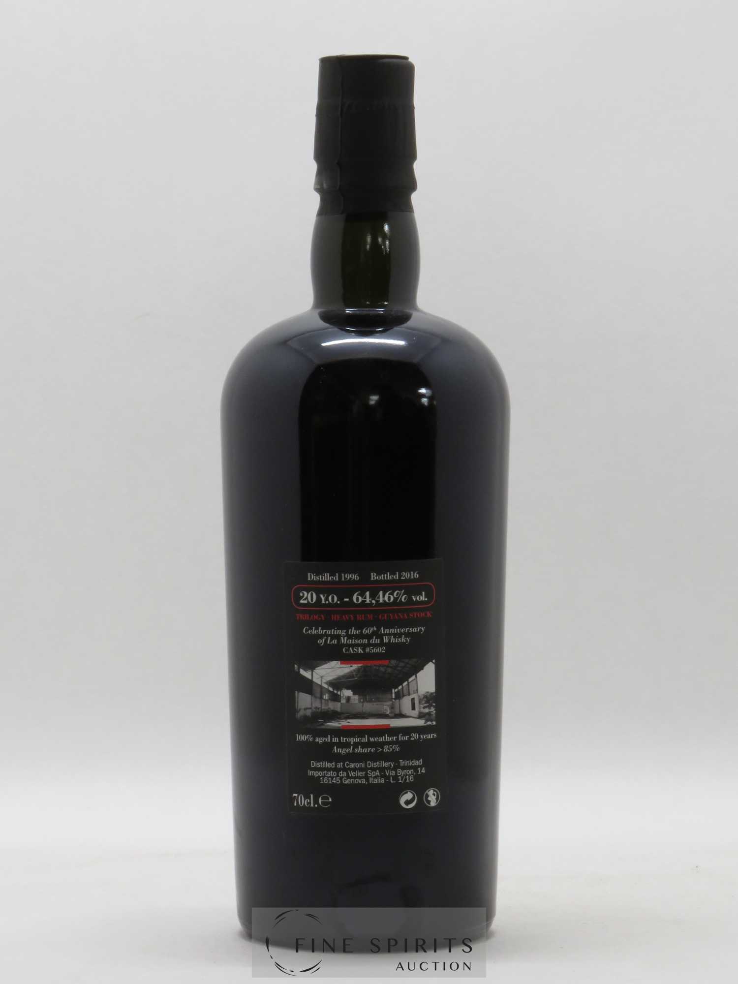 Caroni 20 years 1996 Velier Cask n°5602 bottled 2016 LMDW Trilogy - Lot de 1 bouteille - 2