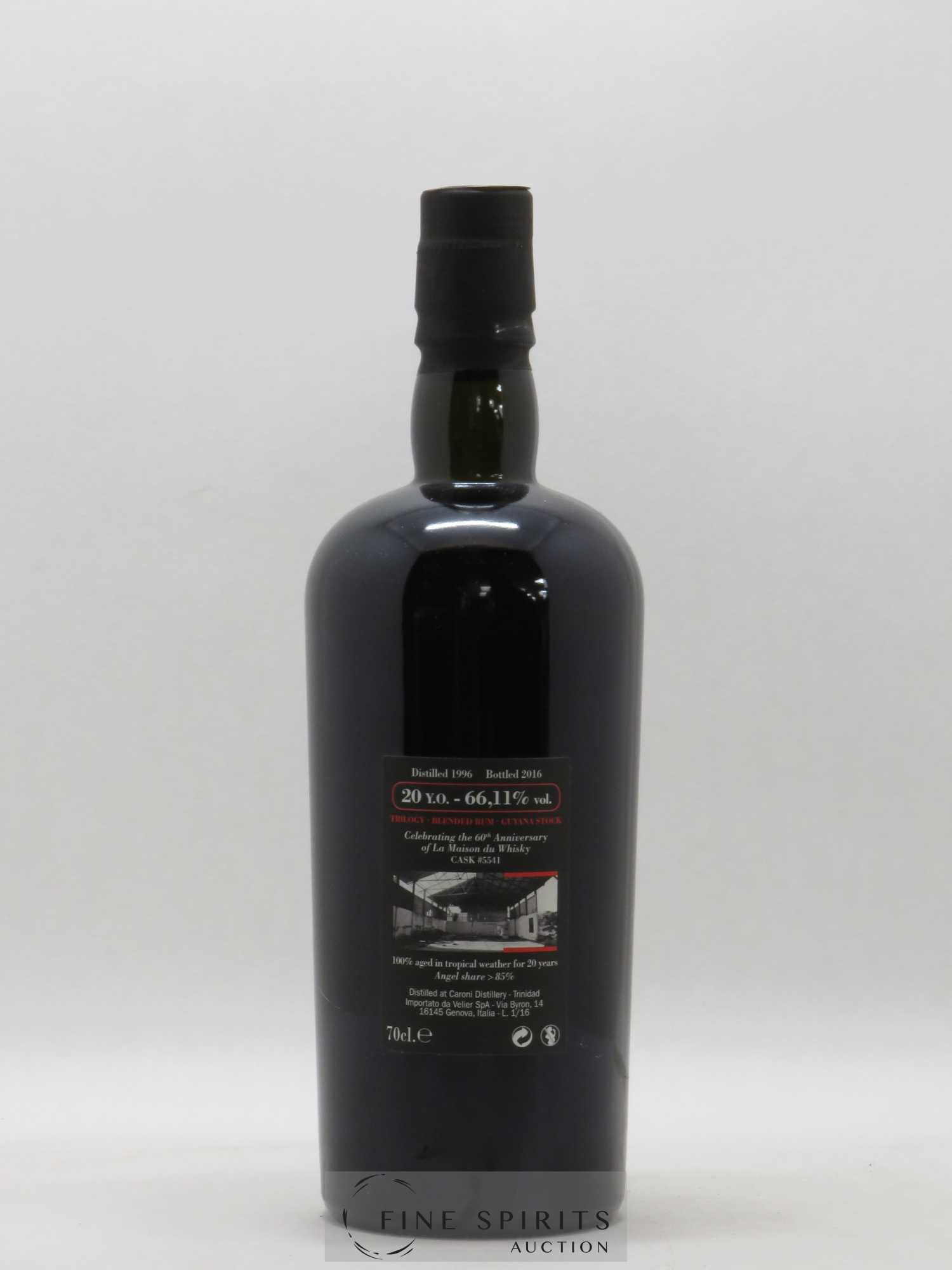 Caroni 20 years 1996 Velier Cask n°5541 bottled 2016 LMDW Trilogy - Lot de 1 bouteille - 2