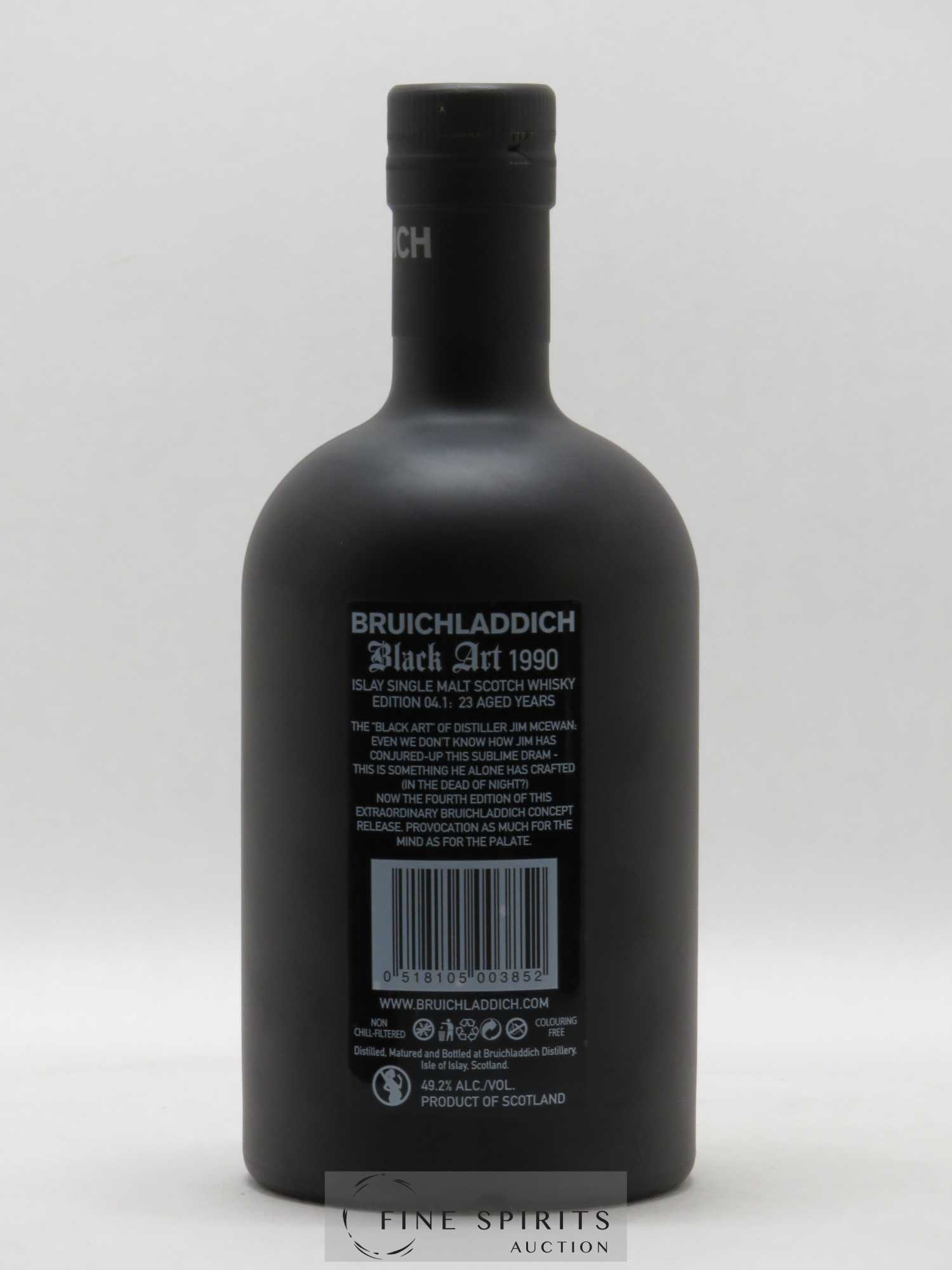 Bruichladdich 23 years 1990 Of. Black Art Edition 04.1 Unpeated - Lot de 1 bouteille - 2