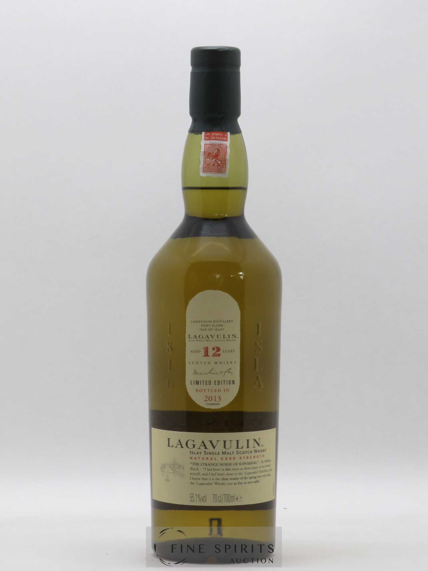 Lagavulin 12 years Of. Natural Cask Strength bottled in 2013 Limited Edition - Lot of 1 bottle - 1