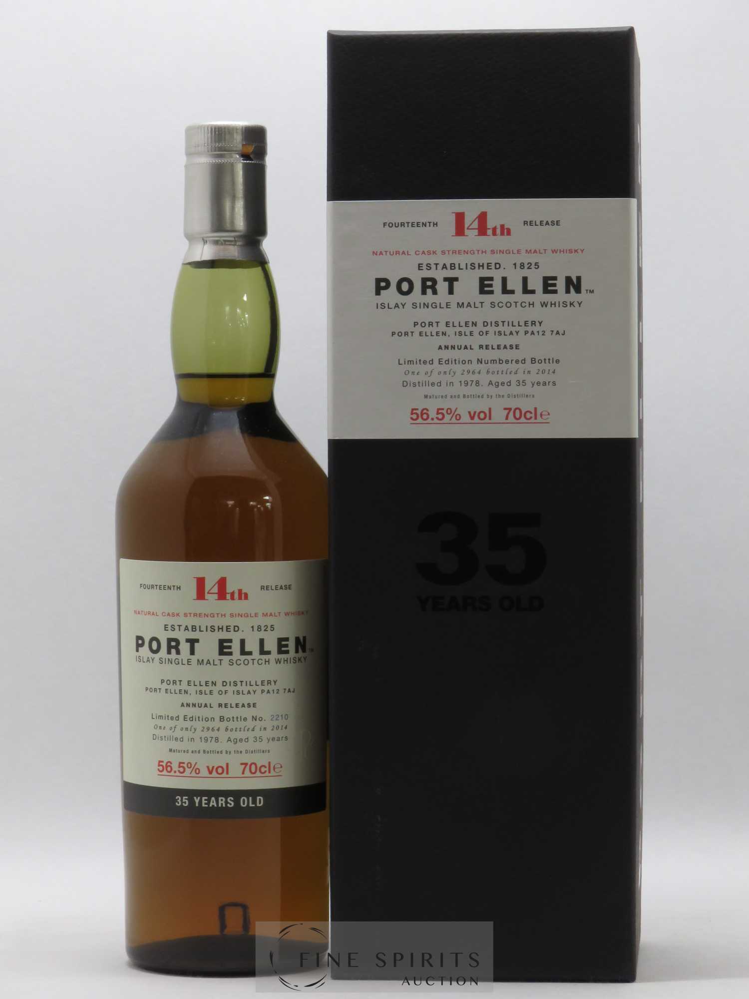Port Ellen 35 years 1978 Of. 14th Release Natural Cask Strength - One of 2964 - bottled 2014 Limited Edition - Posten von 1 Flasche - 0