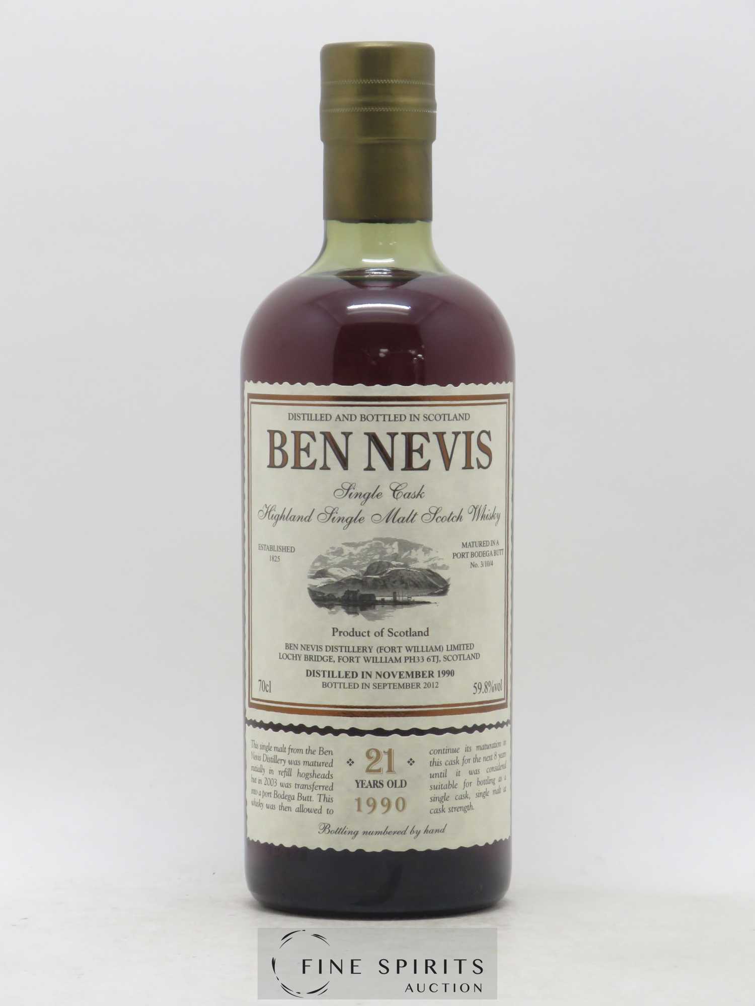 Ben Nevis 21 years 1990 Of. Port Wood Matured - One of 825 - bottled in 2012 - Lot de 1 bouteille - 1