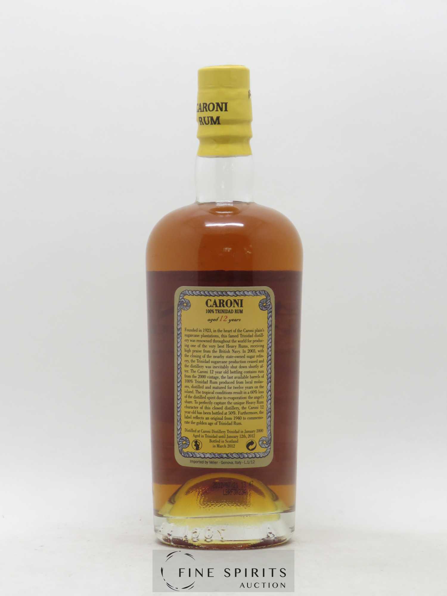 Caroni 12 years 2000 Velier 100° Proof bottled 2012 Extra Strong - Lot de 1 bouteille - 2