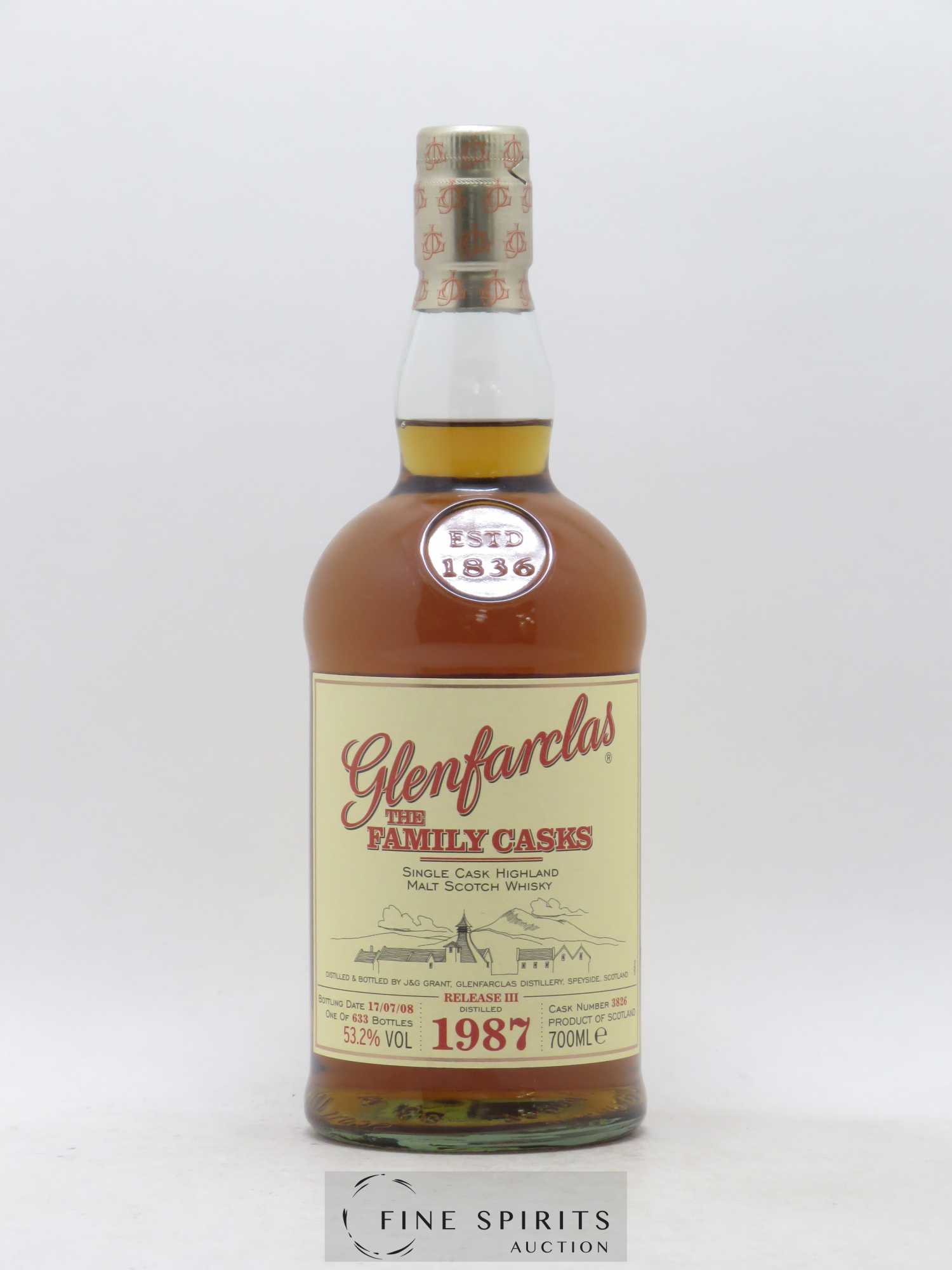 Glenfarclas 1987 Of. Release III Cask n°3826 - One of 633 - bottled 2008 The Family Casks - Posten von 1 Flasche - 1