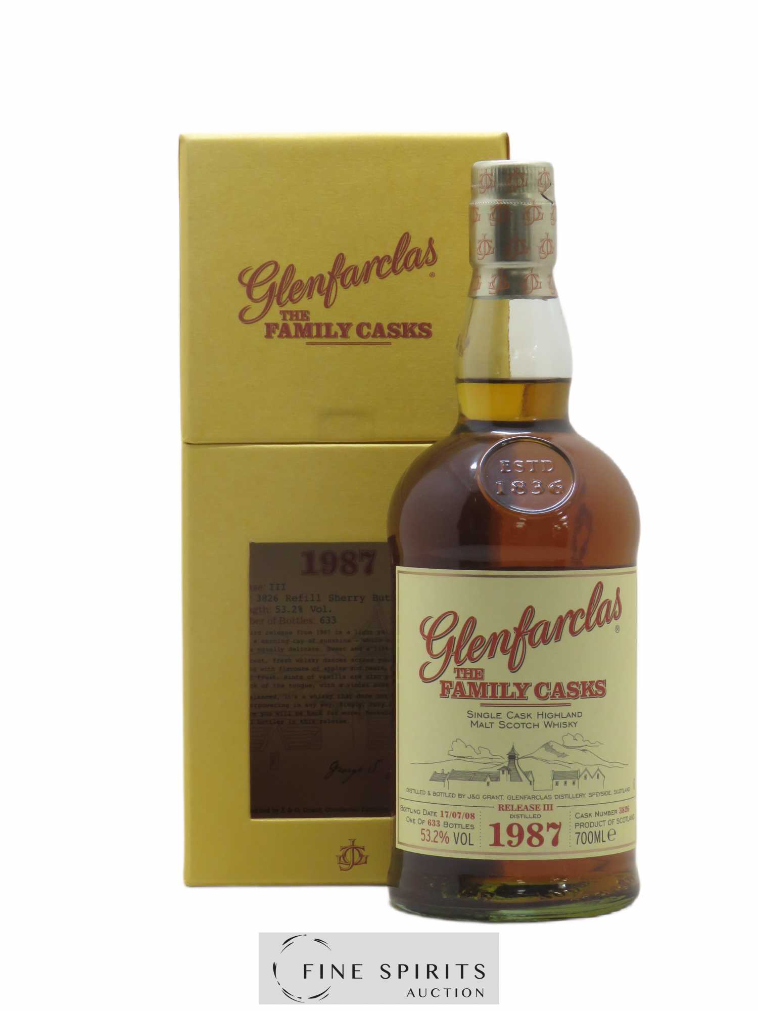 Glenfarclas 1987 Of. Release III Cask n°3826 - One of 633 - bottled 2008 The Family Casks - Posten von 1 Flasche - 0