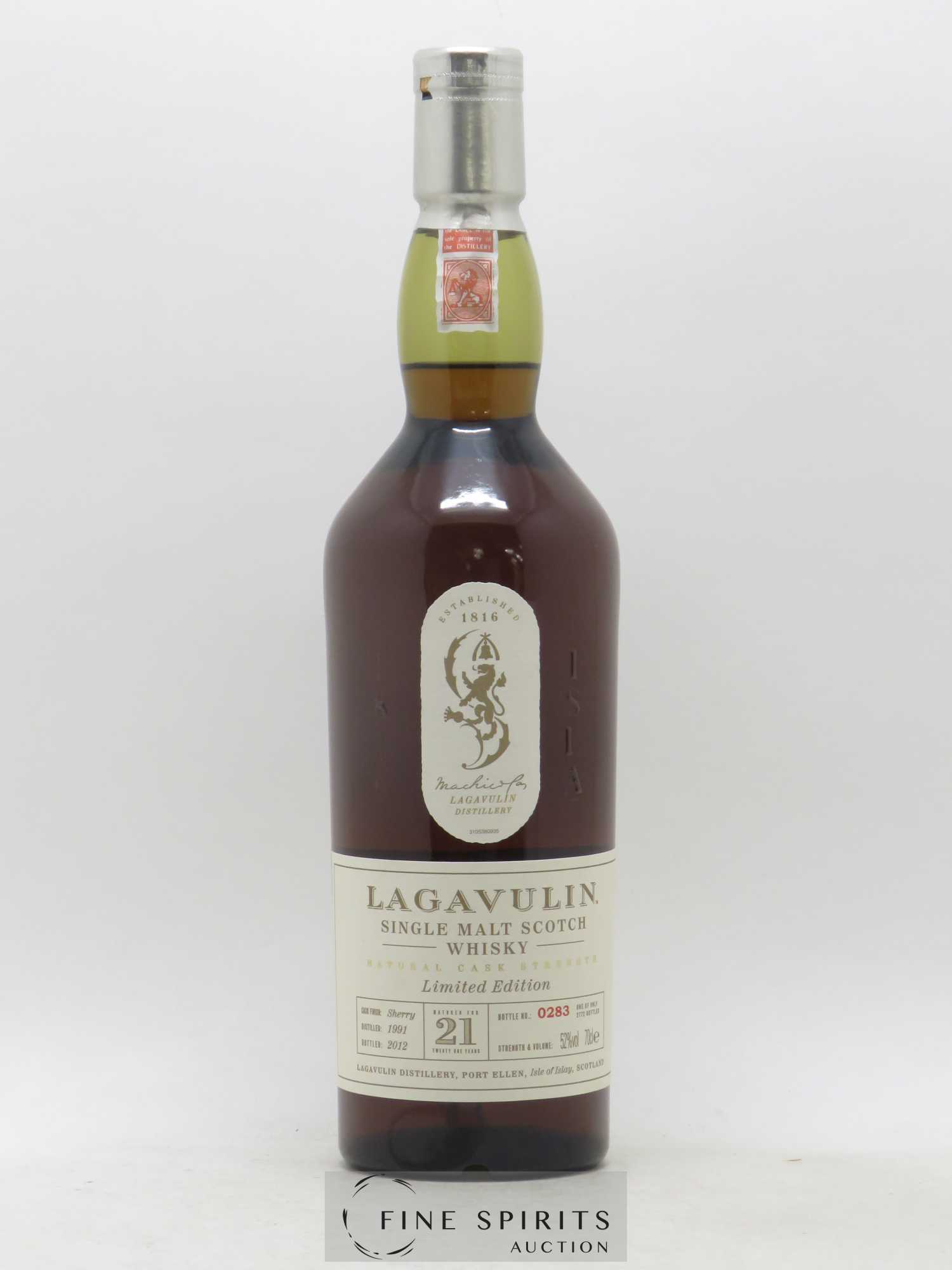 Lagavulin 21 years 1991 Of. Natural Cask Strength Sherry Cask Finish - One of 2772 - bottled 2012 Limited Edition - Lot de 1 bouteille - 1