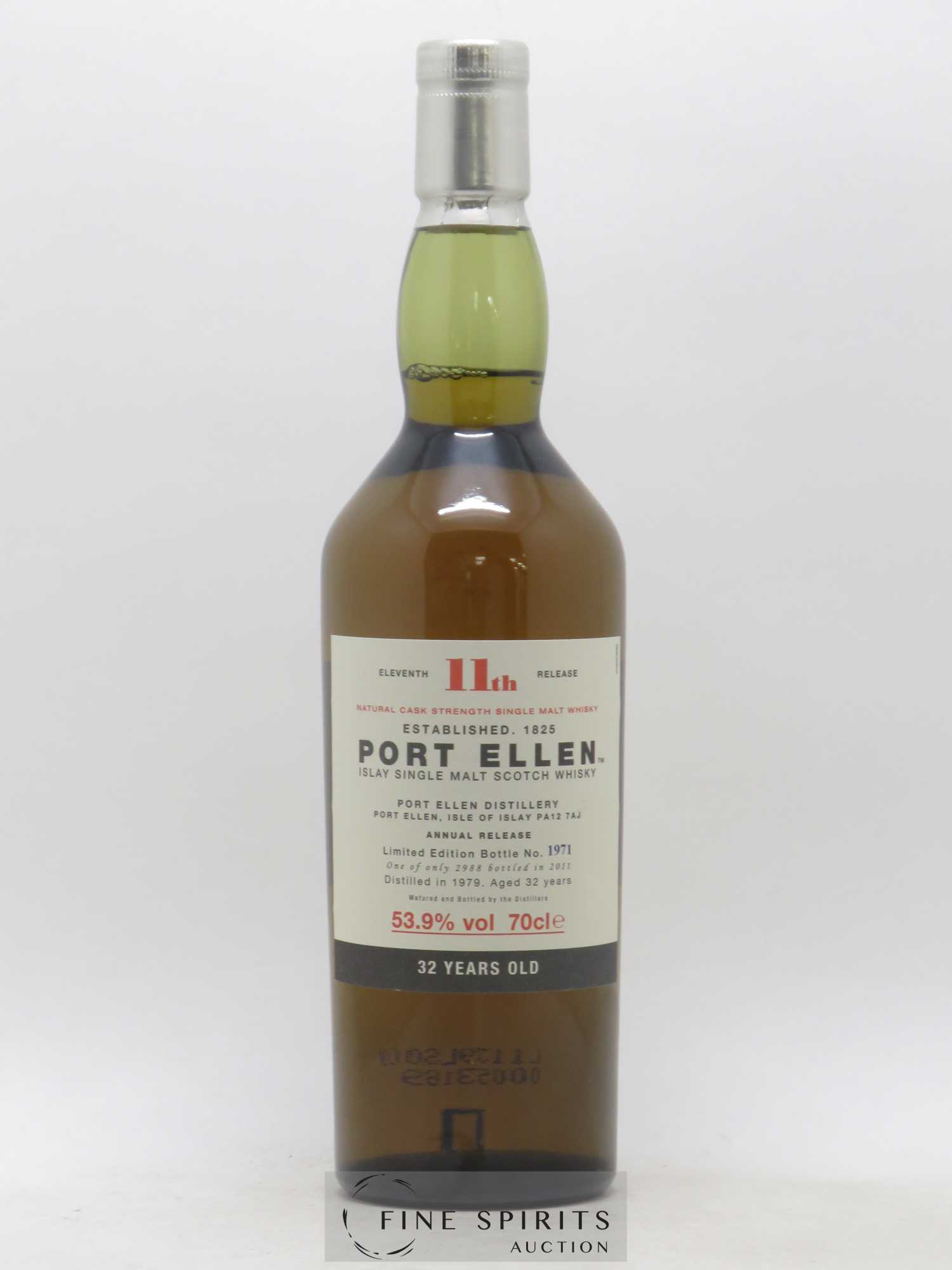 Port Ellen 32 years 1979 Of. 11th Release Natural Cask Strength - One of 2988 - bottled 2011 Limited Edition - Lot de 1 bouteille - 1