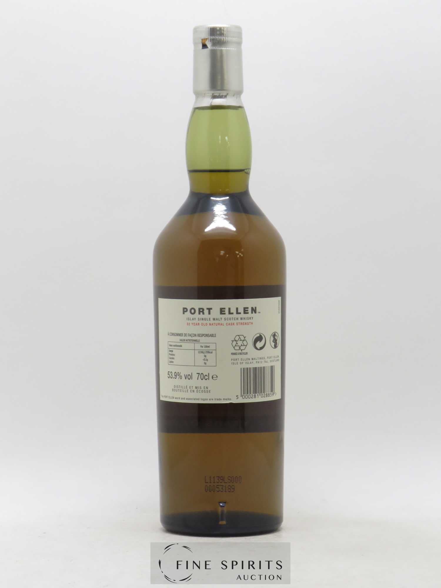 Port Ellen 32 years 1979 Of. 11th Release Natural Cask Strength - One of 2988 - bottled 2011 Limited Edition - Lot de 1 bouteille - 2