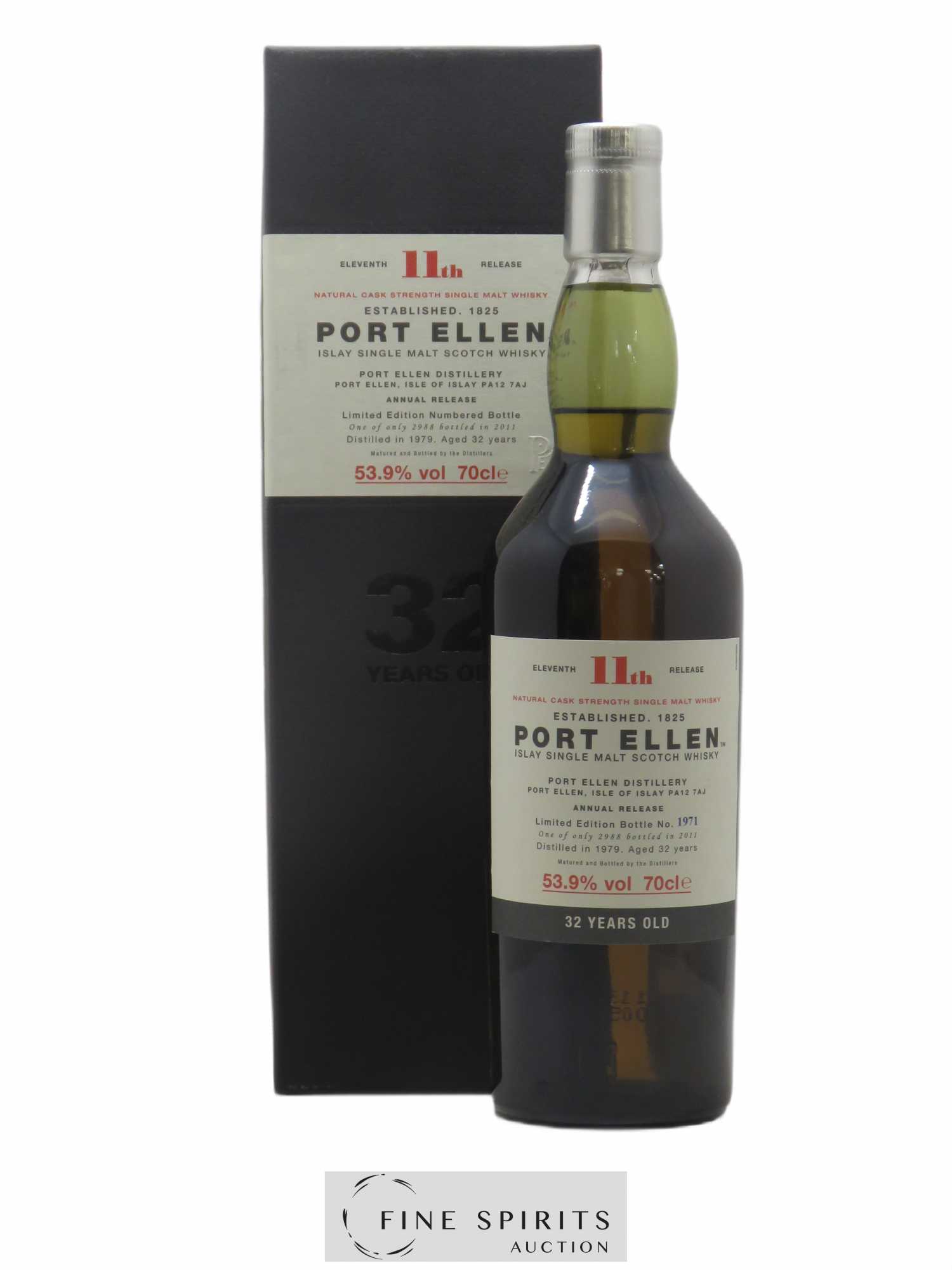Port Ellen 32 years 1979 Of. 11th Release Natural Cask Strength - One of 2988 - bottled 2011 Limited Edition - Lot de 1 bouteille - 0