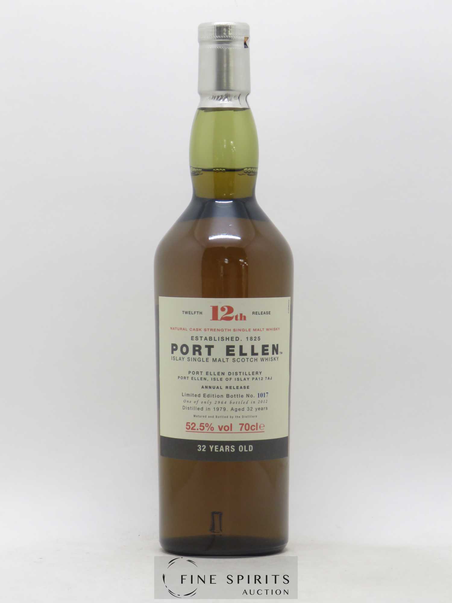Port Ellen 32 years 1979 Of. 12th Release Natural Cask Strength - One of 2964 - bottled 2012 Limited Edition - Lot de 1 bouteille - 1