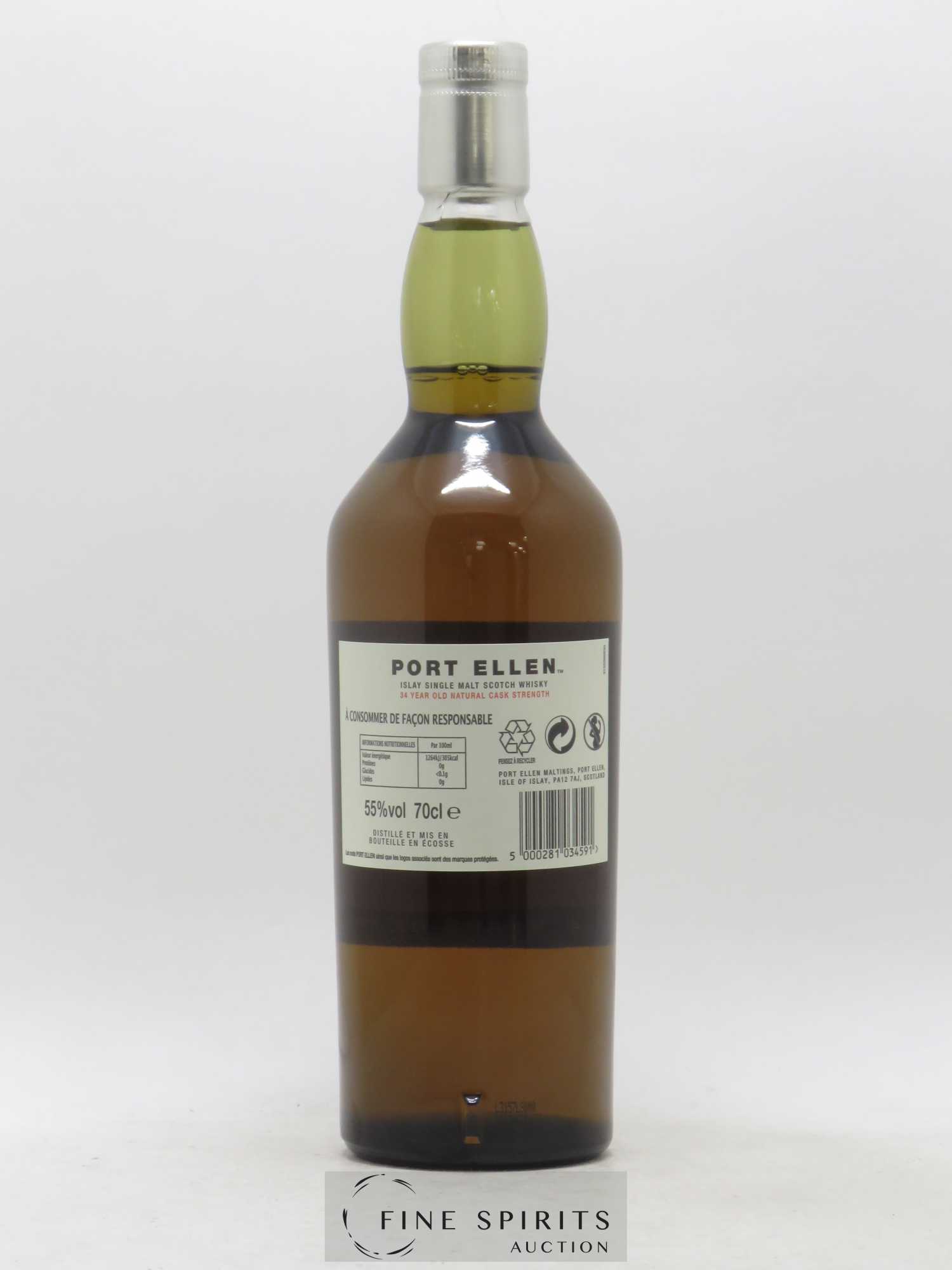 Port Ellen 34 years 1978 Of. 13th Release Natural Cask Strength - One of 2958 - bottled 2013 Limited Edition - Lot de 1 bouteille - 2