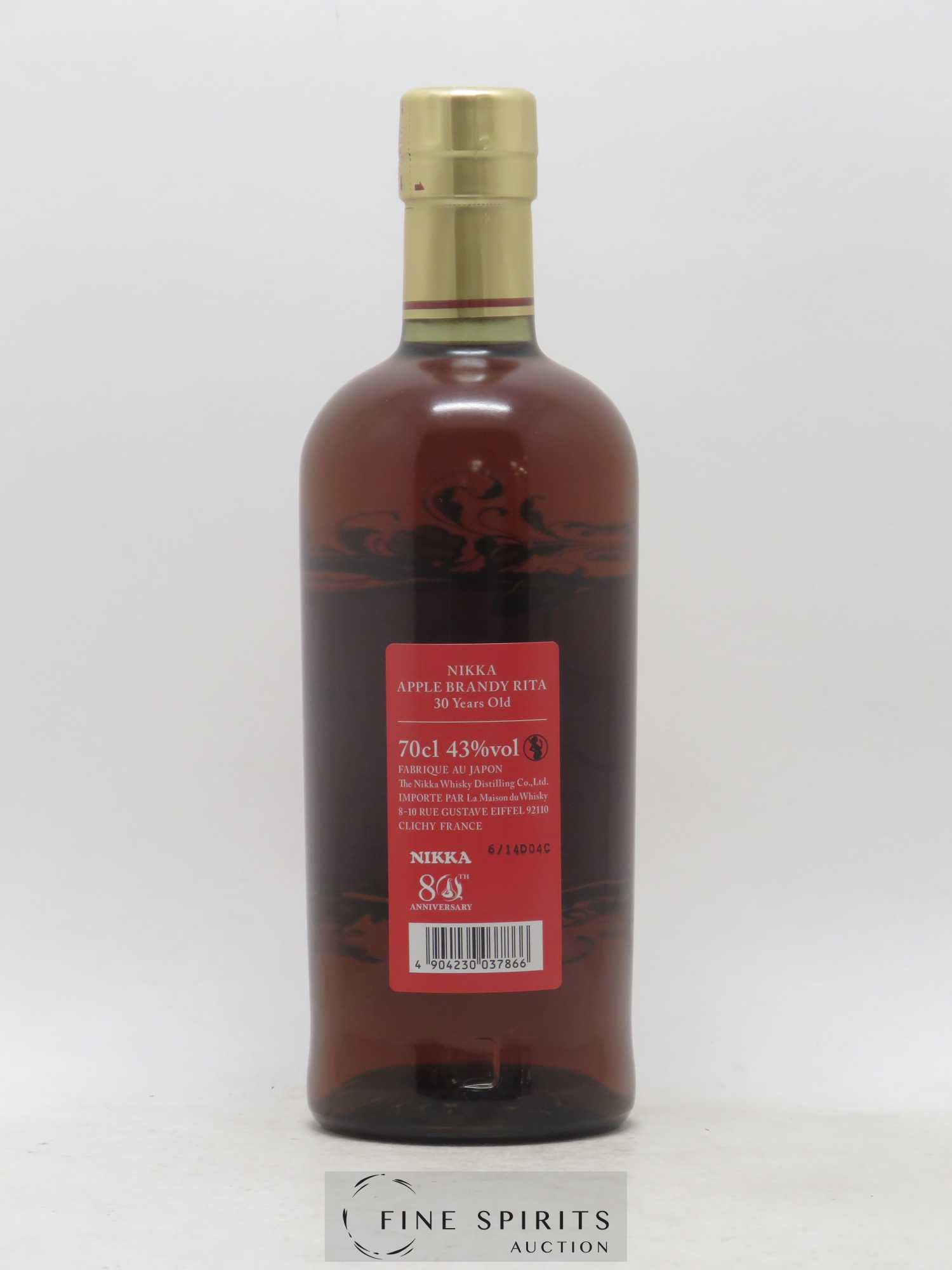 Nikka 30 years Of. Apple Brandy Rita bottled 2014 LMDW - Nikka 80th anniversary - Lot of 1 bottle - 2