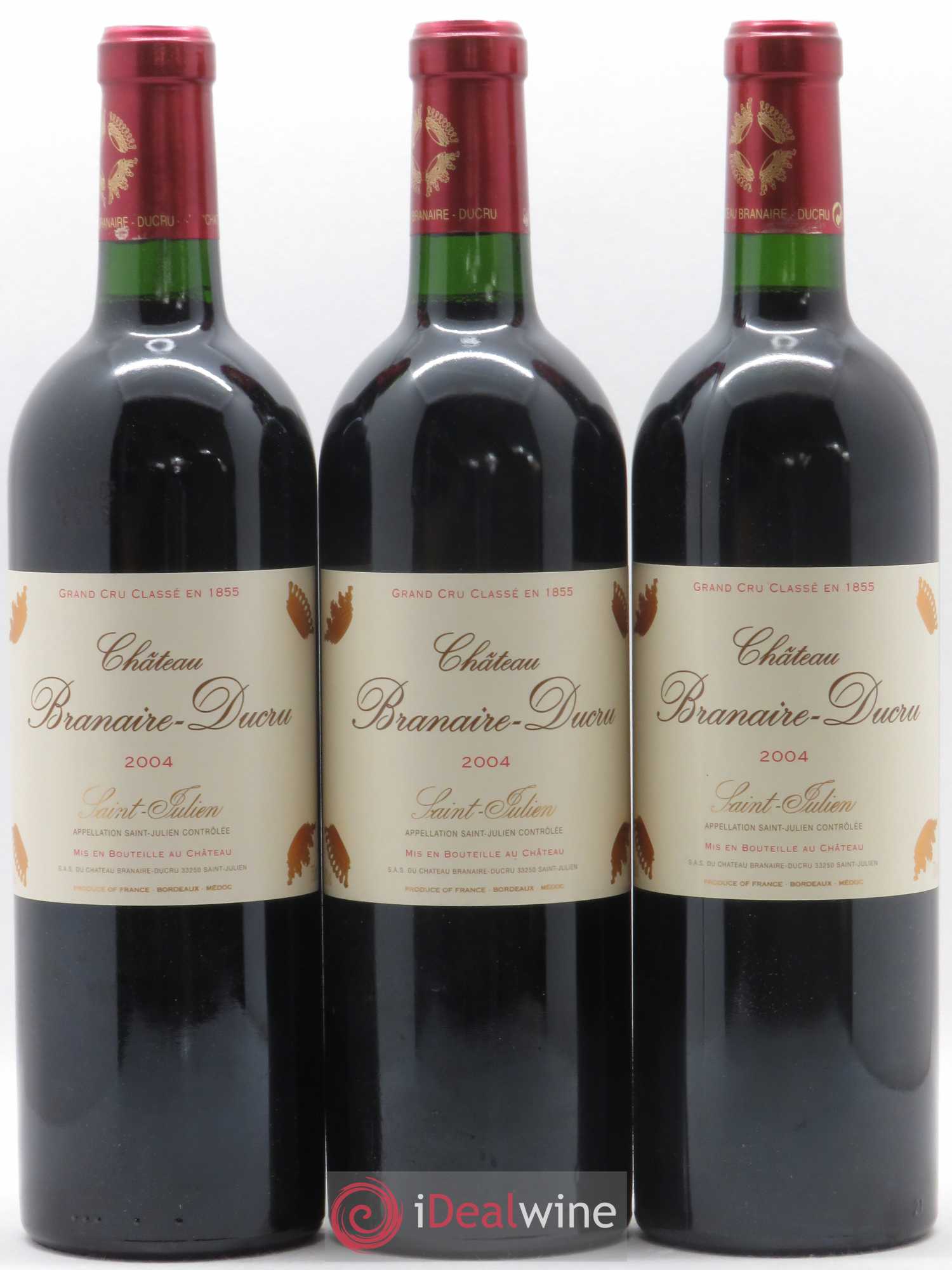 Château Branaire Ducru 4ème Grand Cru Classé 2004 - Lot de 12 bouteilles - 1