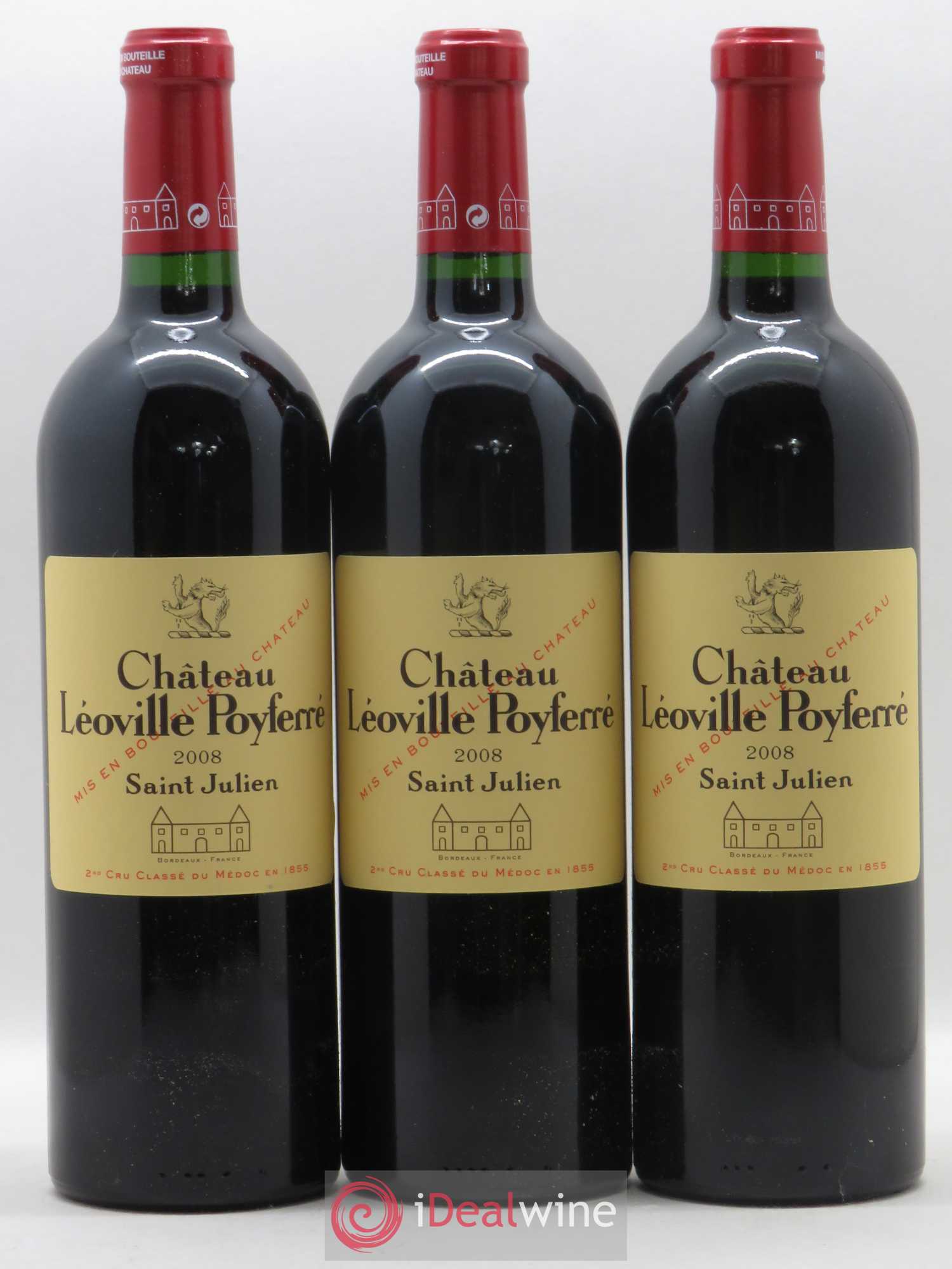 Château Léoville Poyferré 2ème Grand Cru Classé 2008 - Lot de 12 bouteilles - 1