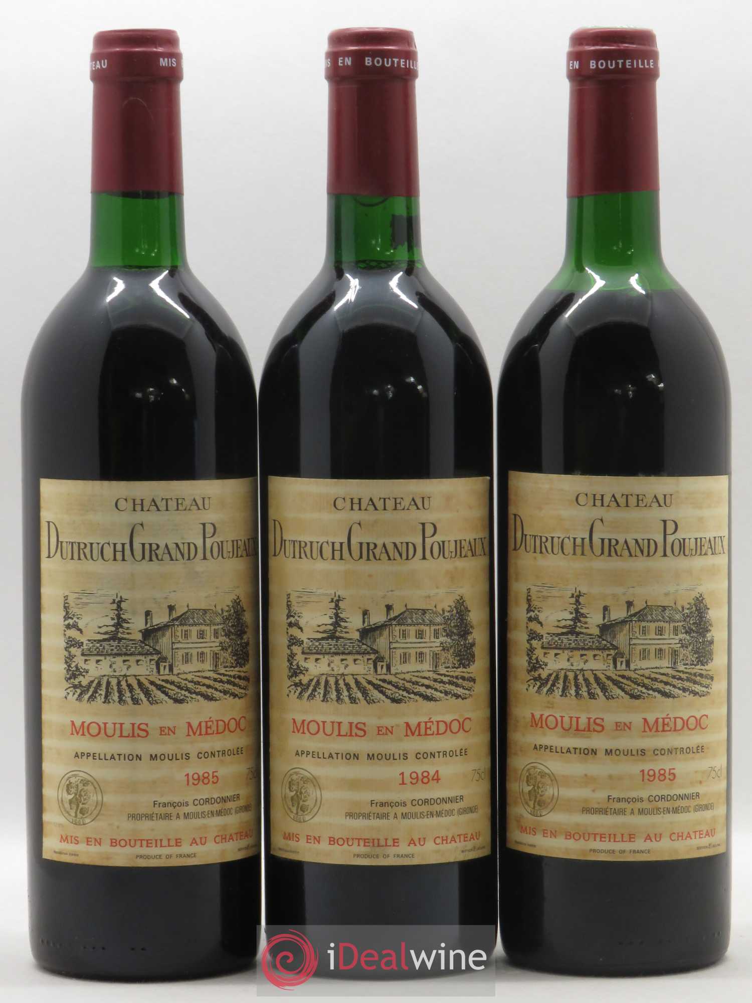 Château Dutruch Grand Poujeaux Cru Bourgeois 1985 - Lot de 12 bouteilles - 1