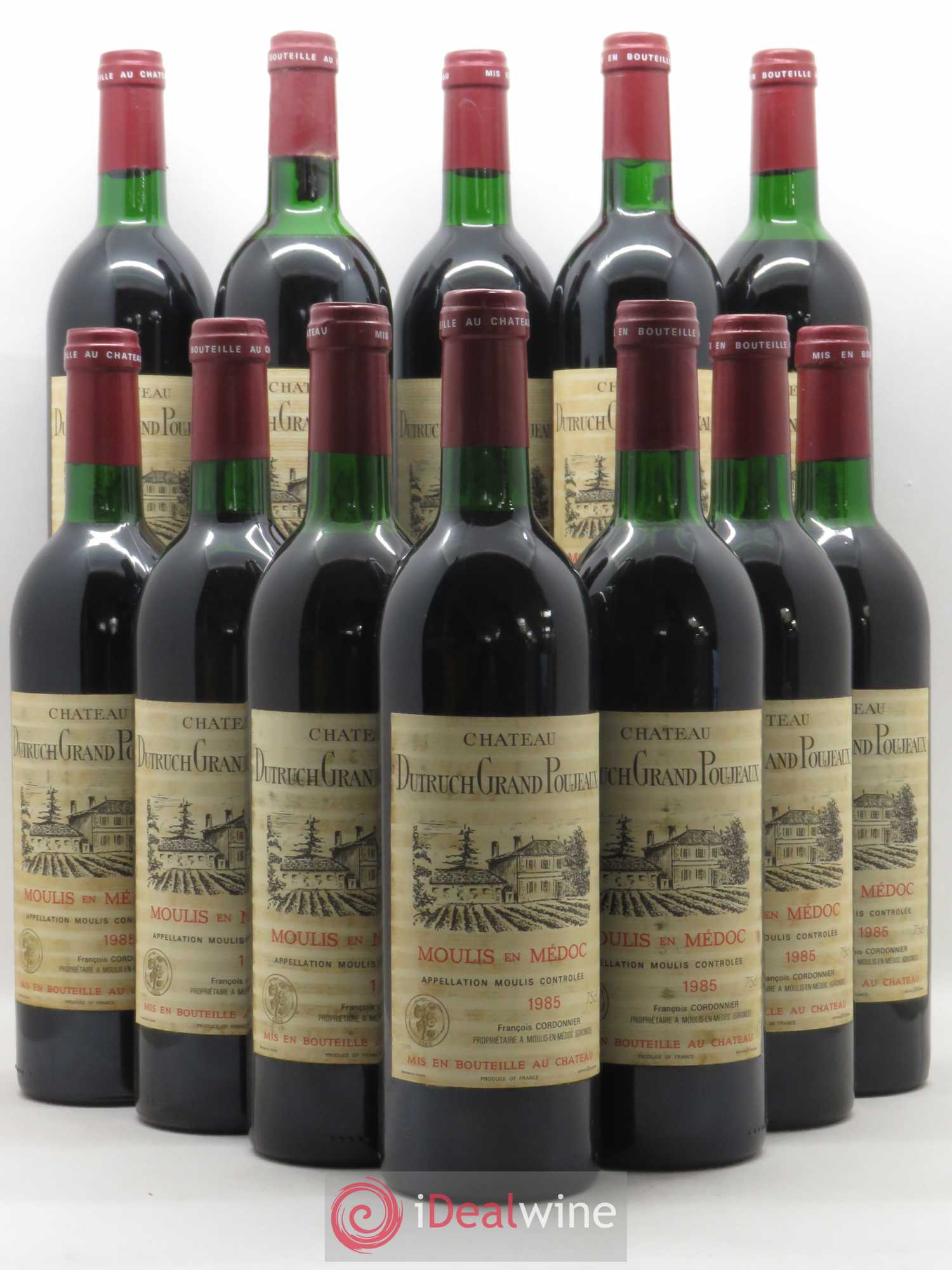 Château Dutruch Grand Poujeaux Cru Bourgeois 1985 - Lot de 12 bouteilles - 0