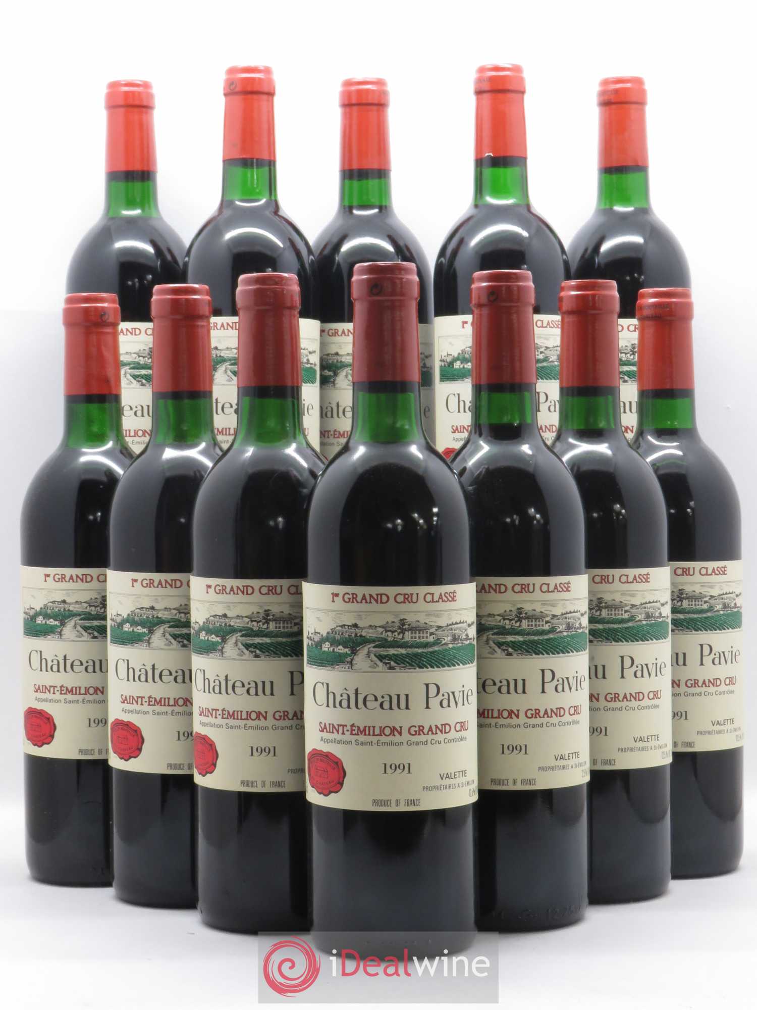 Château Pavie 1er Grand Cru Classé A 1991 - Lot de 12 bouteilles - 0