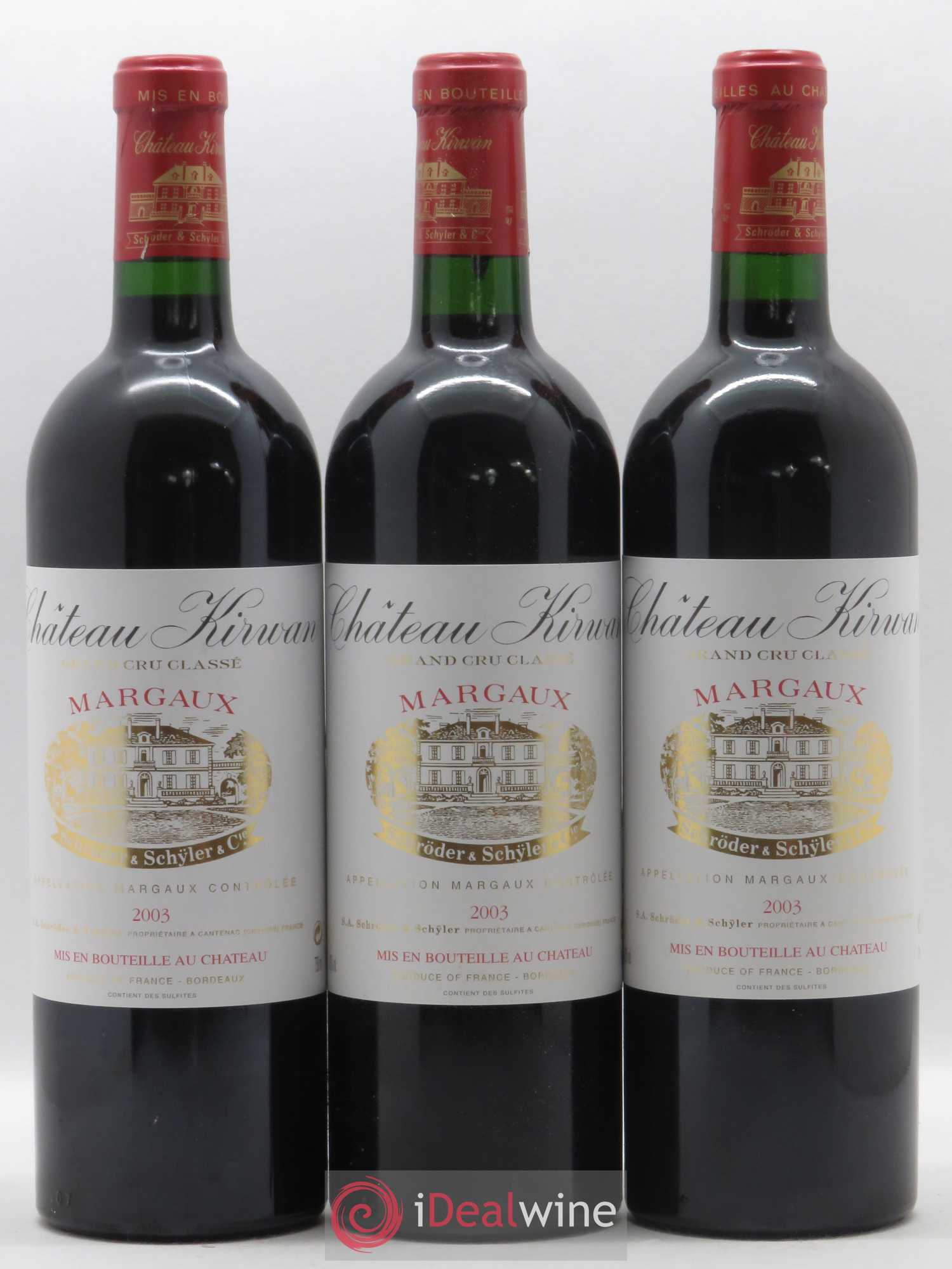 Château Kirwan 3ème Grand Cru Classé 2003 - Lot de 12 bouteilles - 1