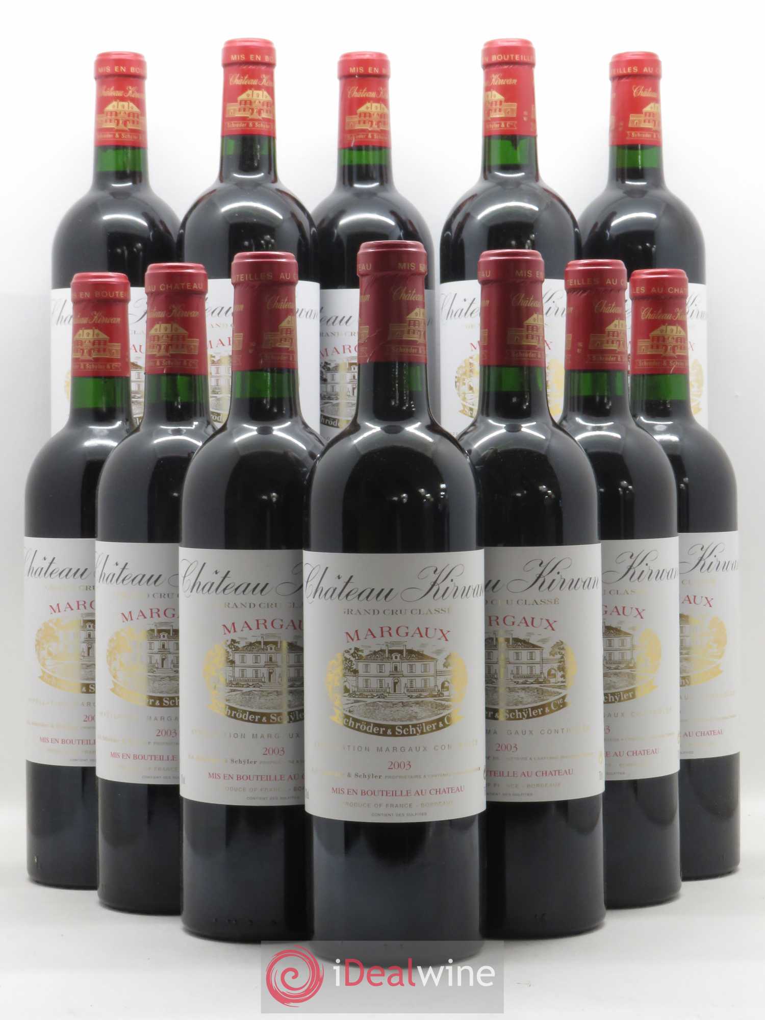 Château Kirwan 3ème Grand Cru Classé 2003 - Lot de 12 bouteilles - 0