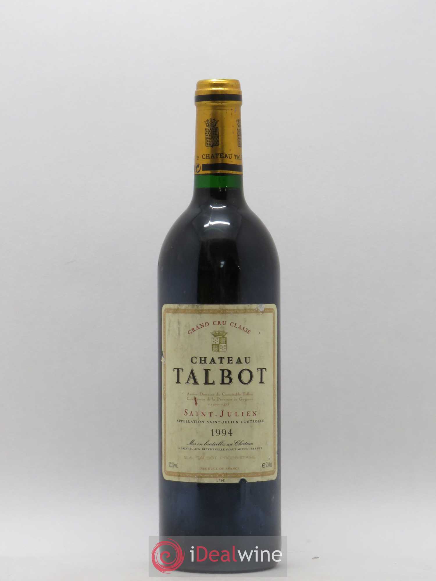 Château Talbot 4ème Grand Cru Classé 1994 - Lot de 1 bouteille - 0