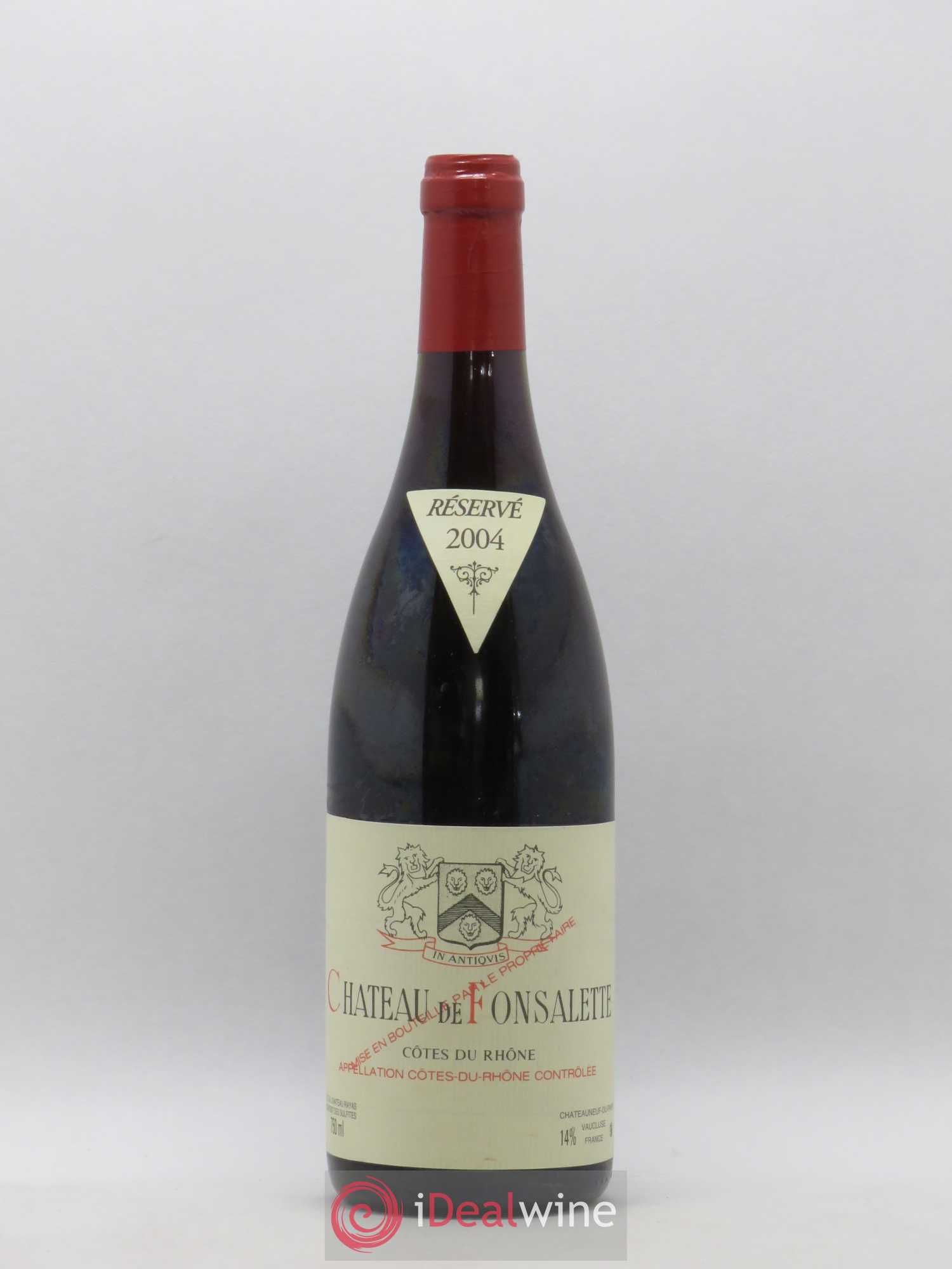 Côtes-du-Rhône Château de Fonsalette Emmanuel Reynaud 2004 - Lot de 1 bouteille - 0