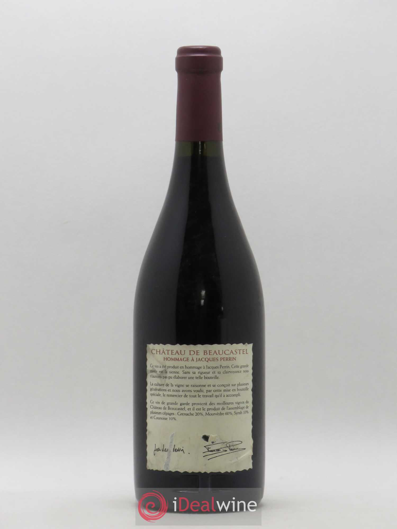 Châteauneuf-du-Pape Château de Beaucastel Hommage à Jacques Perrin Famille Perrin 2000 - Posten von 1 Flasche - 1