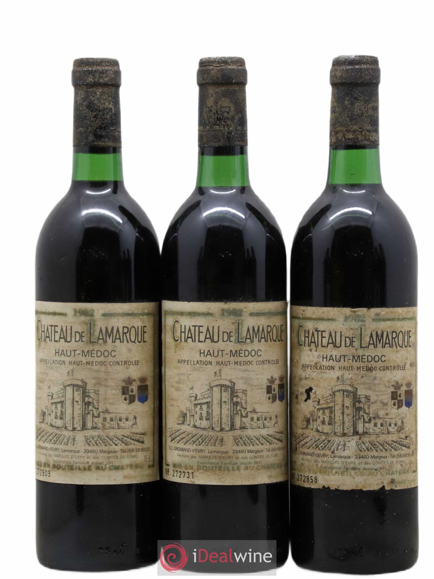 Château de Lamarque Cru Bourgeois 1982 - Lot de 6 bouteilles - 1