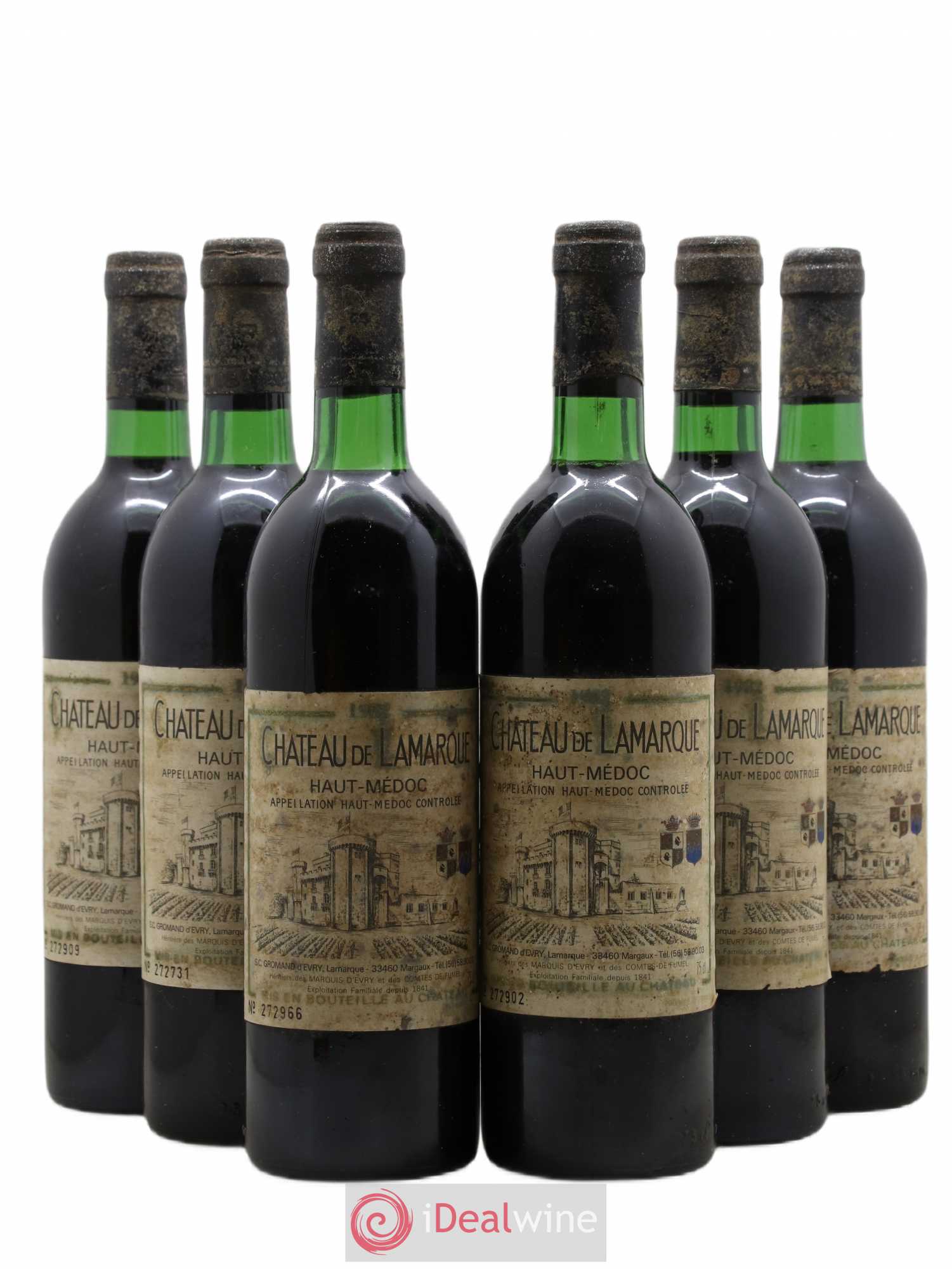 Château de Lamarque Cru Bourgeois 1982 - Lot de 6 bouteilles - 0