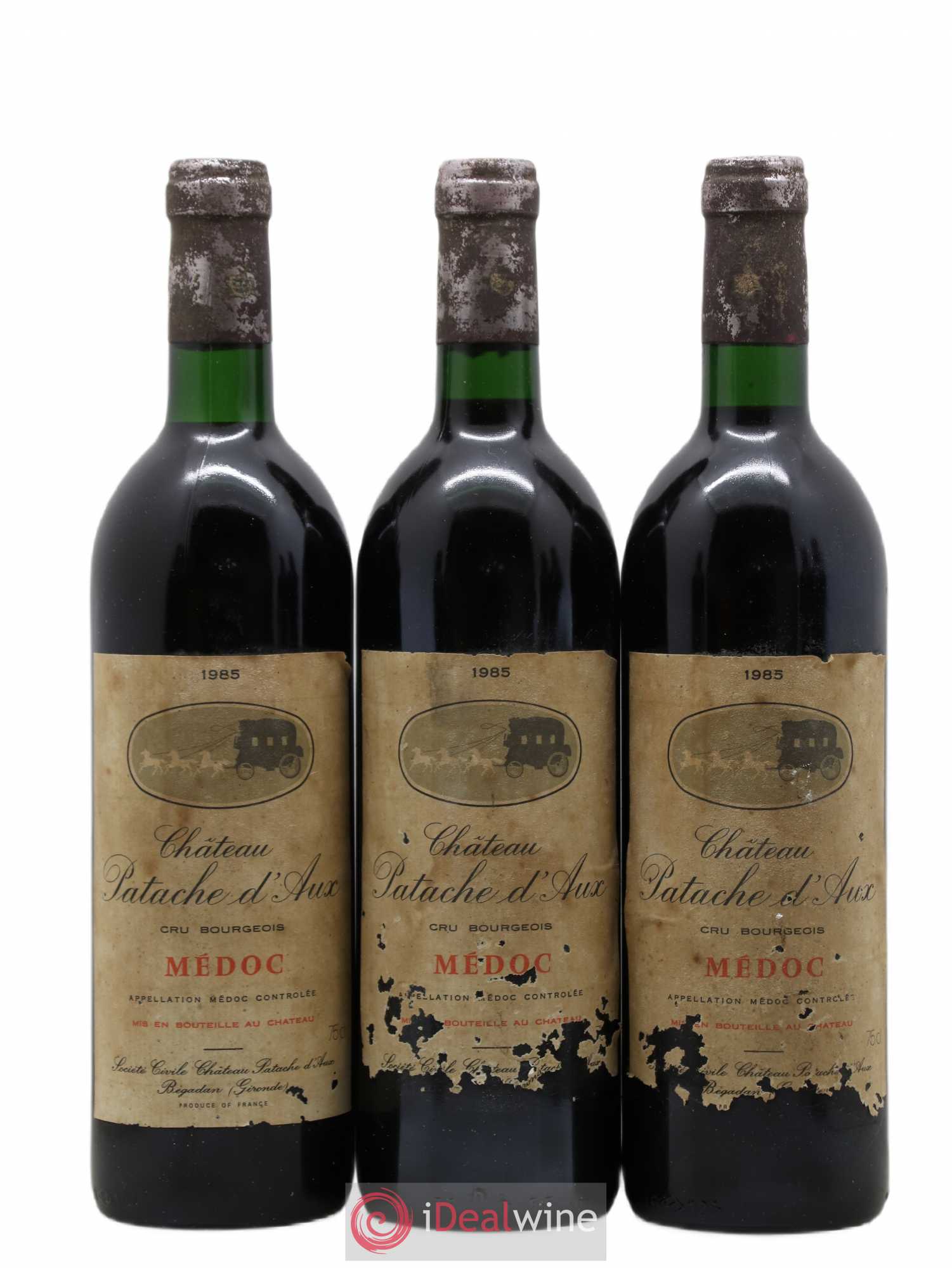 Château Patache d'Aux Cru Bourgeois 1985 - Lot de 6 bouteilles - 1