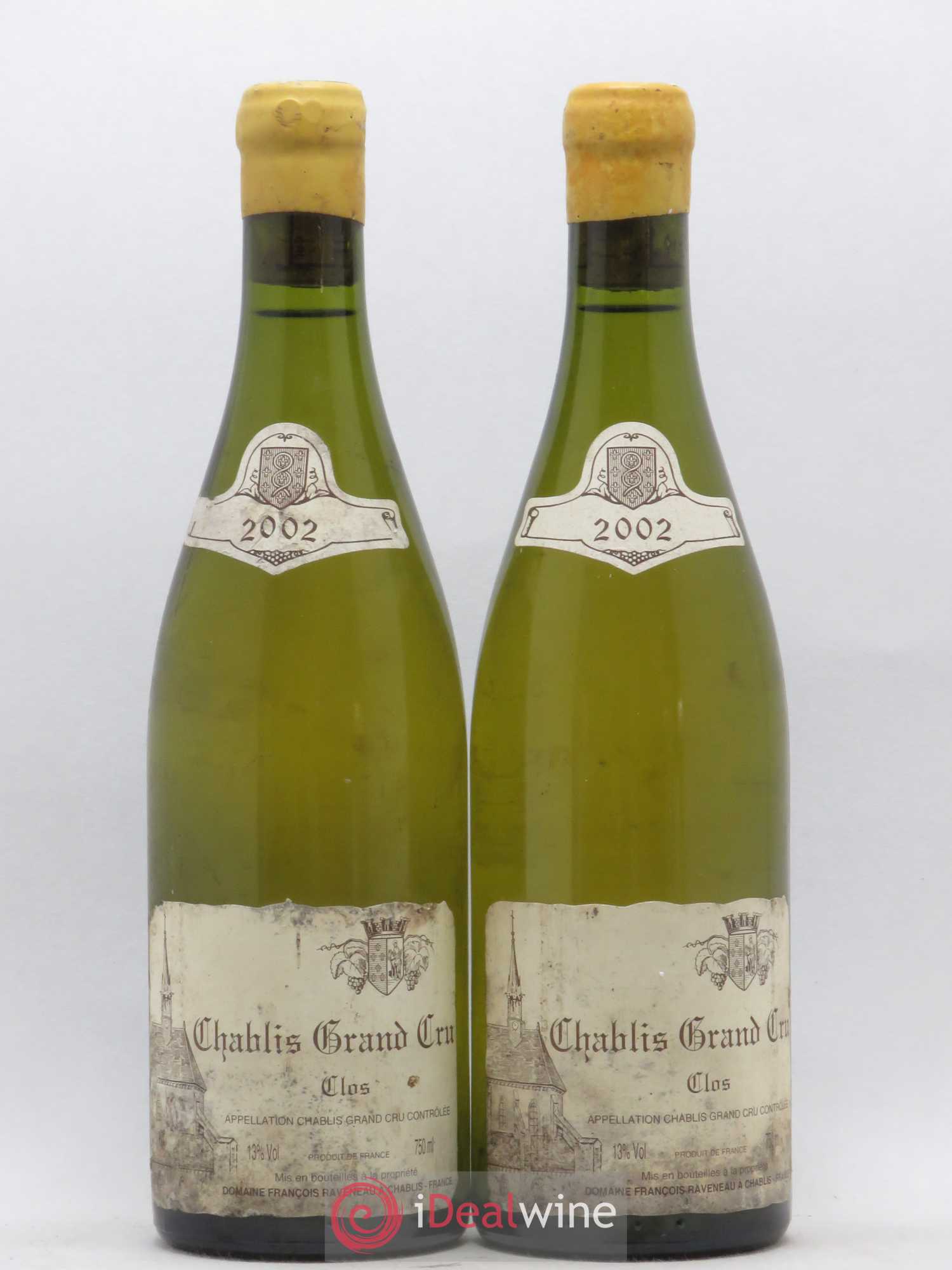 Chablis Grand Cru Clos Raveneau (Domaine) 2002 - Lot de 2 bouteilles - 0