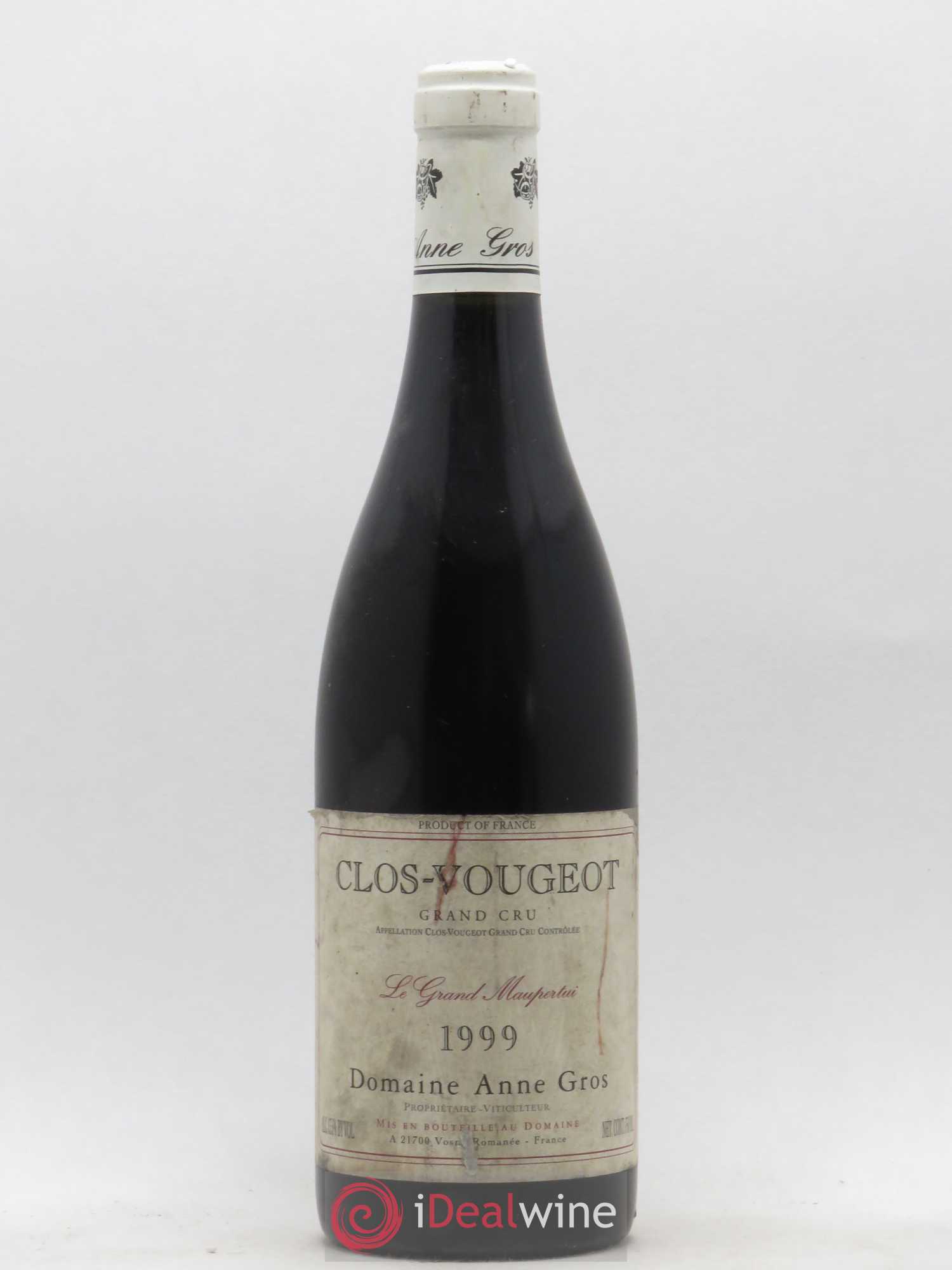 Clos de Vougeot Grand Cru Le Grand Maupertui Anne Gros 1999 - Lot de 1 bouteille - 0