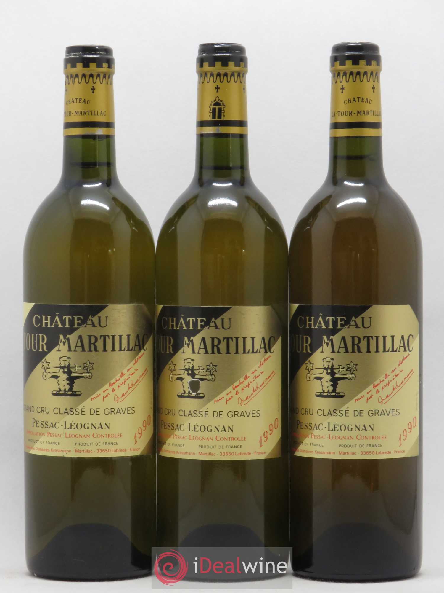 Château Latour-Martillac Cru Classé de Graves 1990 - Lot de 3 bouteilles - 0