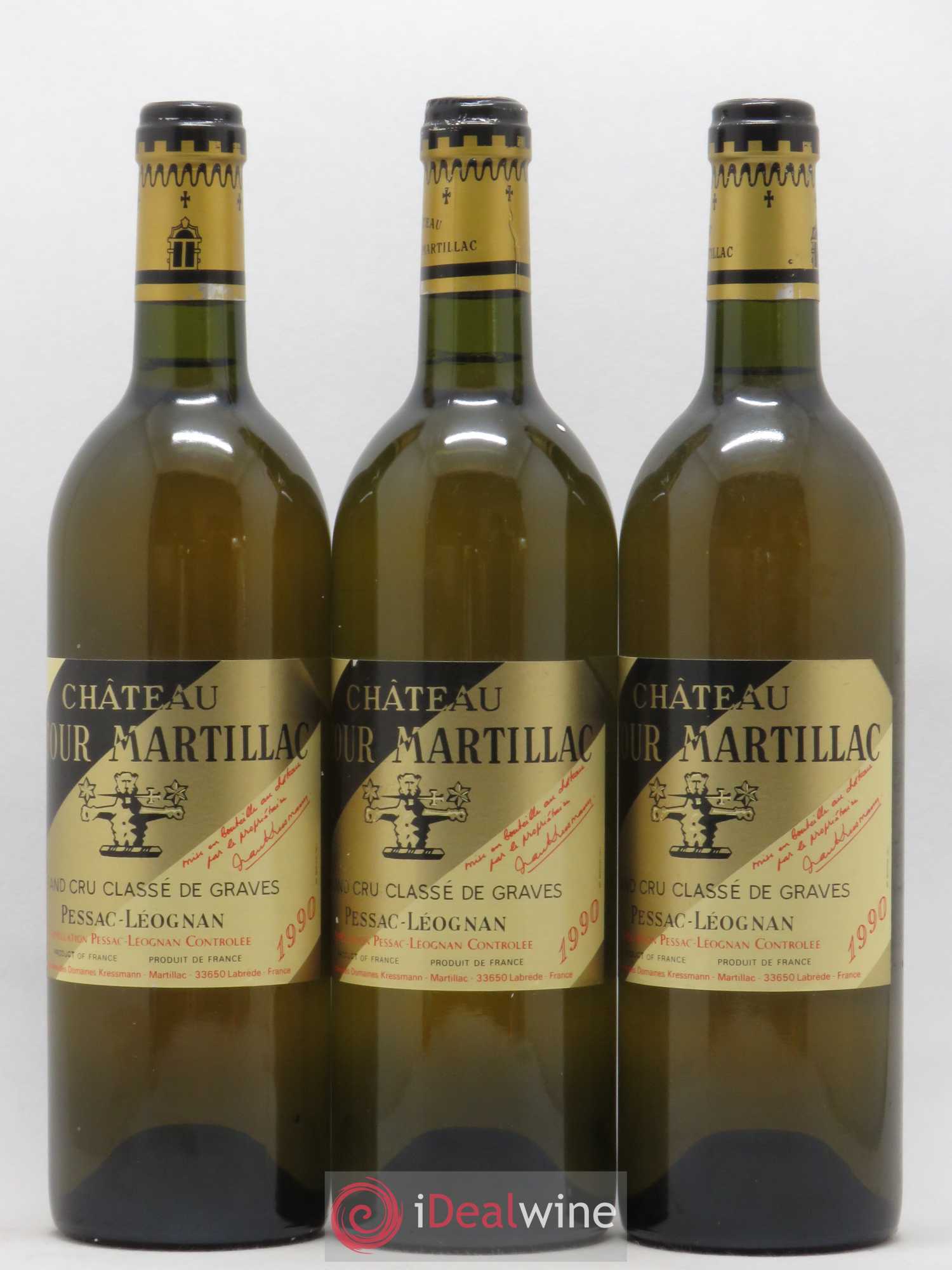 Château Latour-Martillac Cru Classé de Graves 1990 - Lot de 3 bouteilles - 0