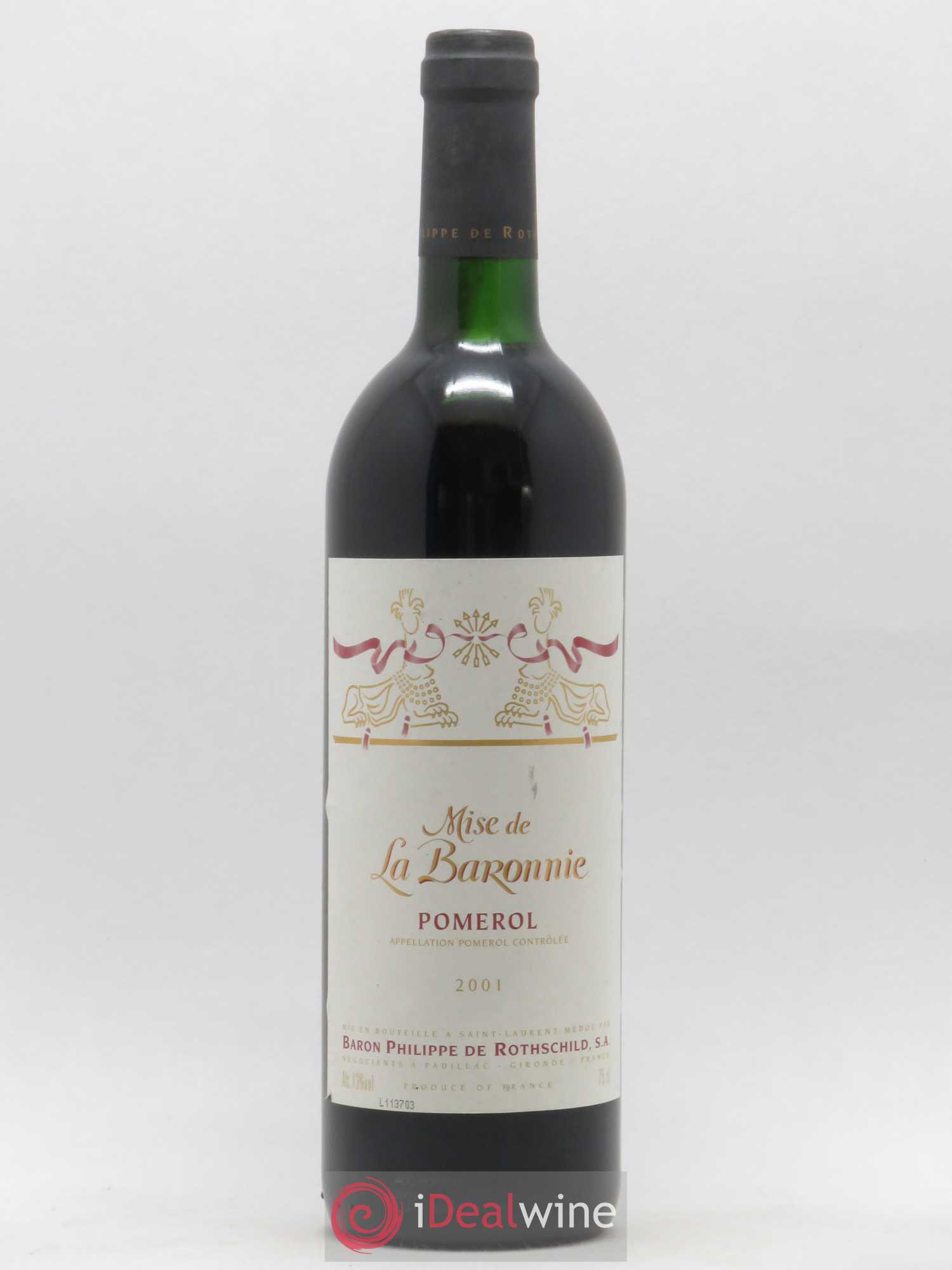 Pomerol Mise de la baronnie 2001 - Posten von 1 Flasche - 0
