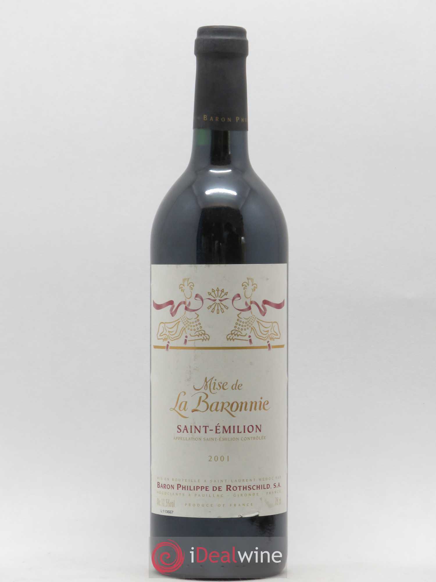 Saint-Émilion Mise de la baronnie 2001 - Posten von 1 Flasche - 0