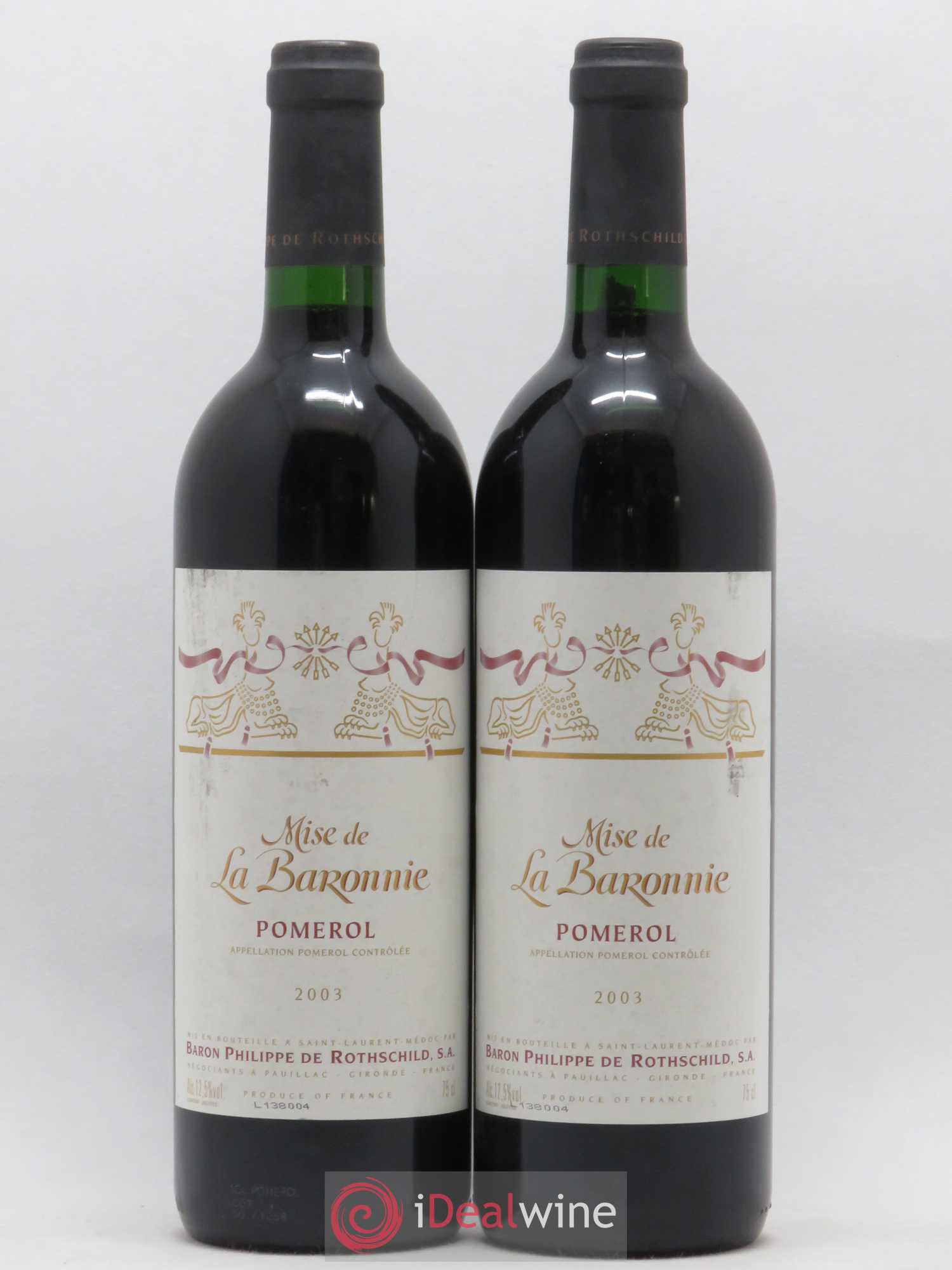 Pomerol Mise de la baronnie 2003 - Posten von 2 Flaschen - 0