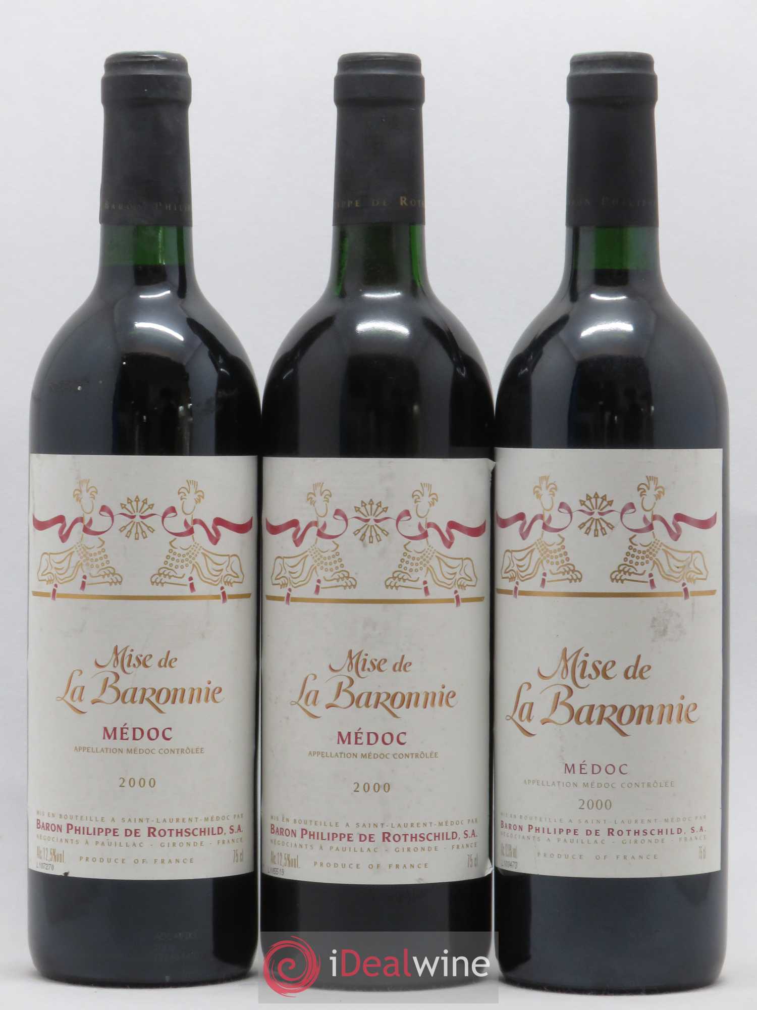 Médoc Mise de la baronnie 2000 - Posten von 3 Flaschen - 0