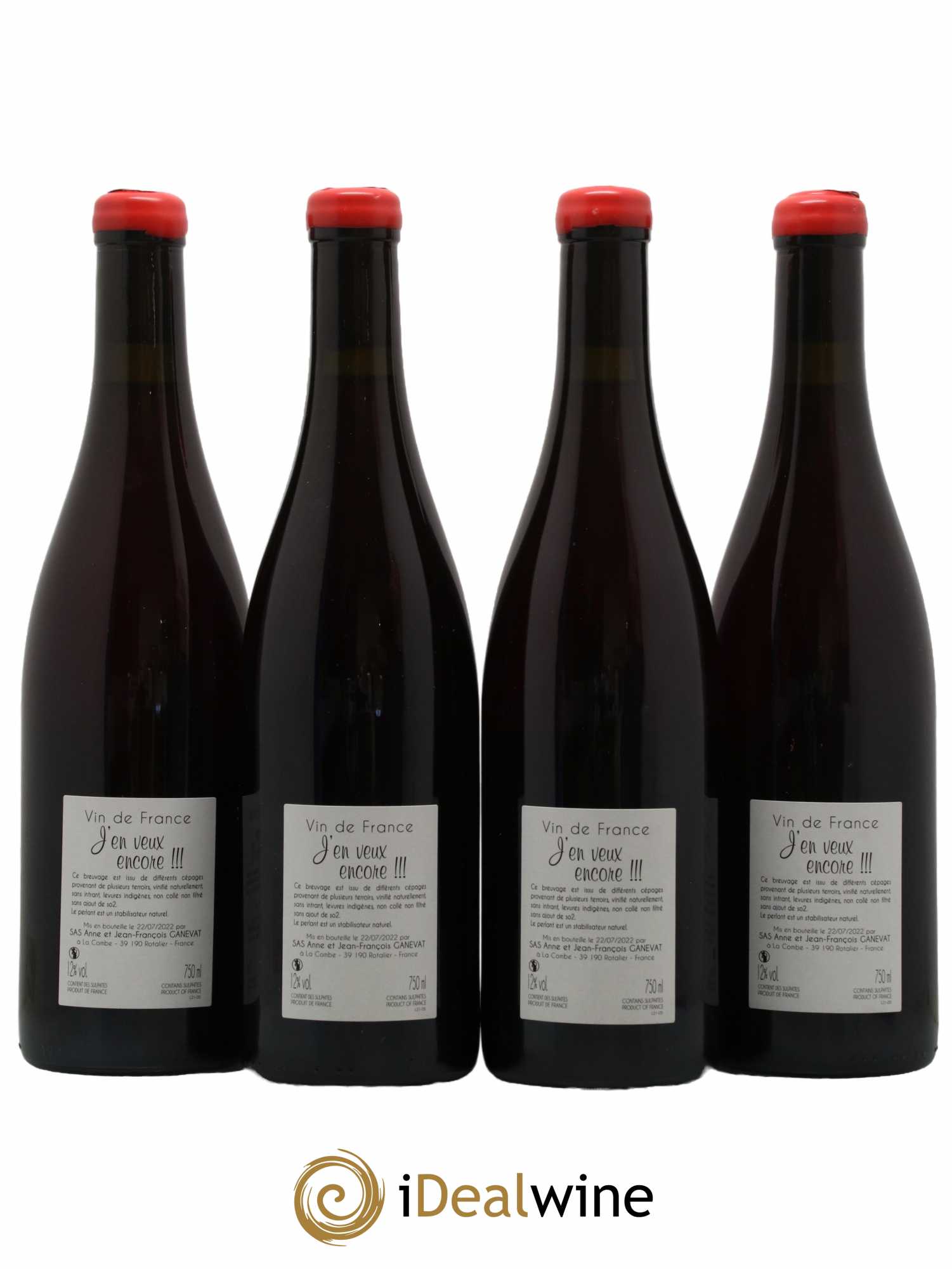 Vin de France J'en veux encore Anne et Jean François Ganevat 2021 - Lot de 4 bouteilles - 1