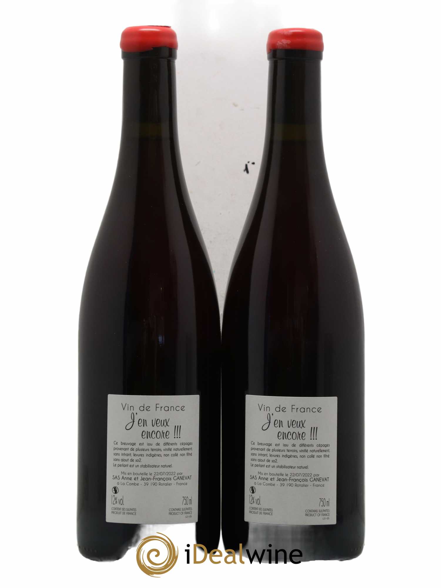 Vin de France J'en veux encore Anne et Jean François Ganevat 2021 - Lot de 2 bouteilles - 1