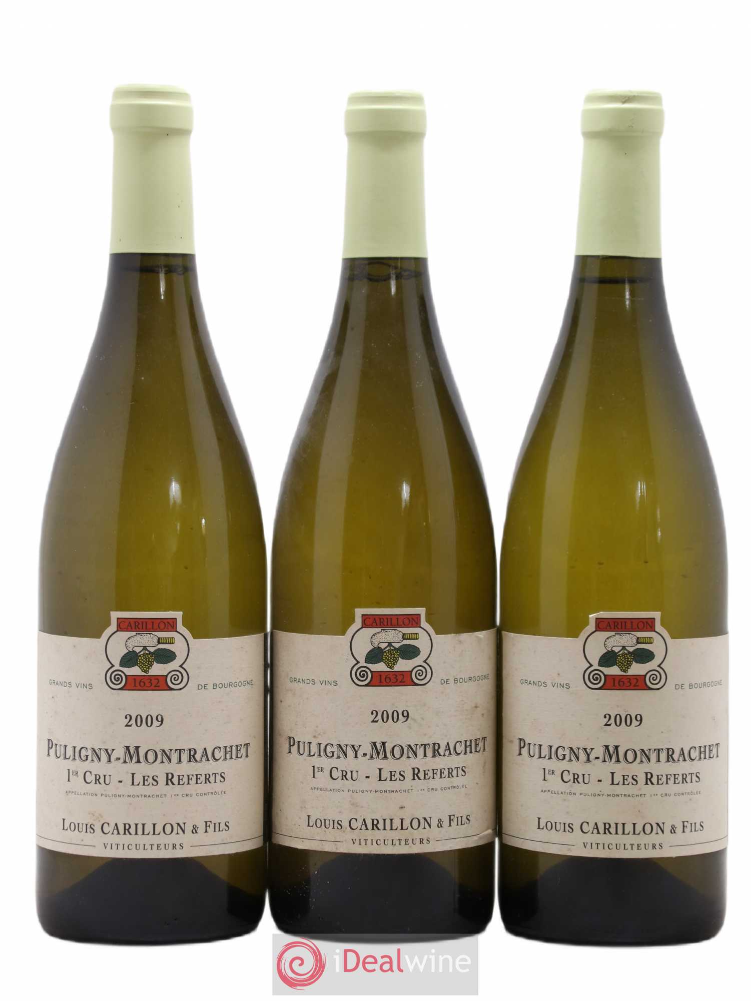Puligny-Montrachet 1er Cru Les Referts Louis Carillon & Fils (Domaine) 2009 - Lot de 3 bouteilles - 0