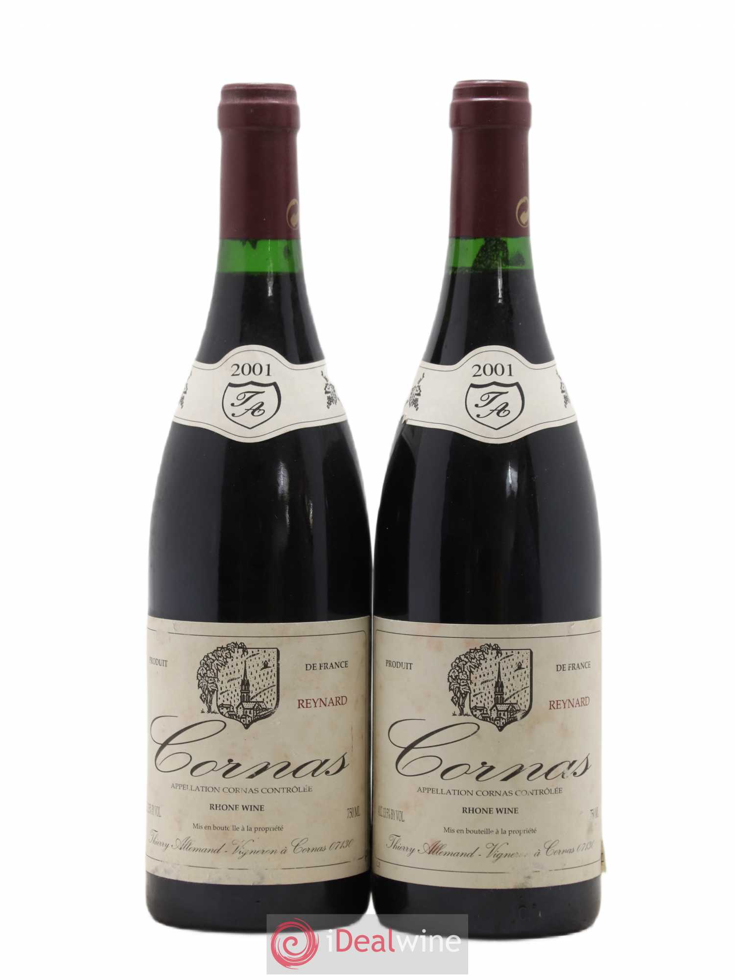 Cornas Reynard Thierry Allemand 2001 - Lot de 2 bouteilles - 0