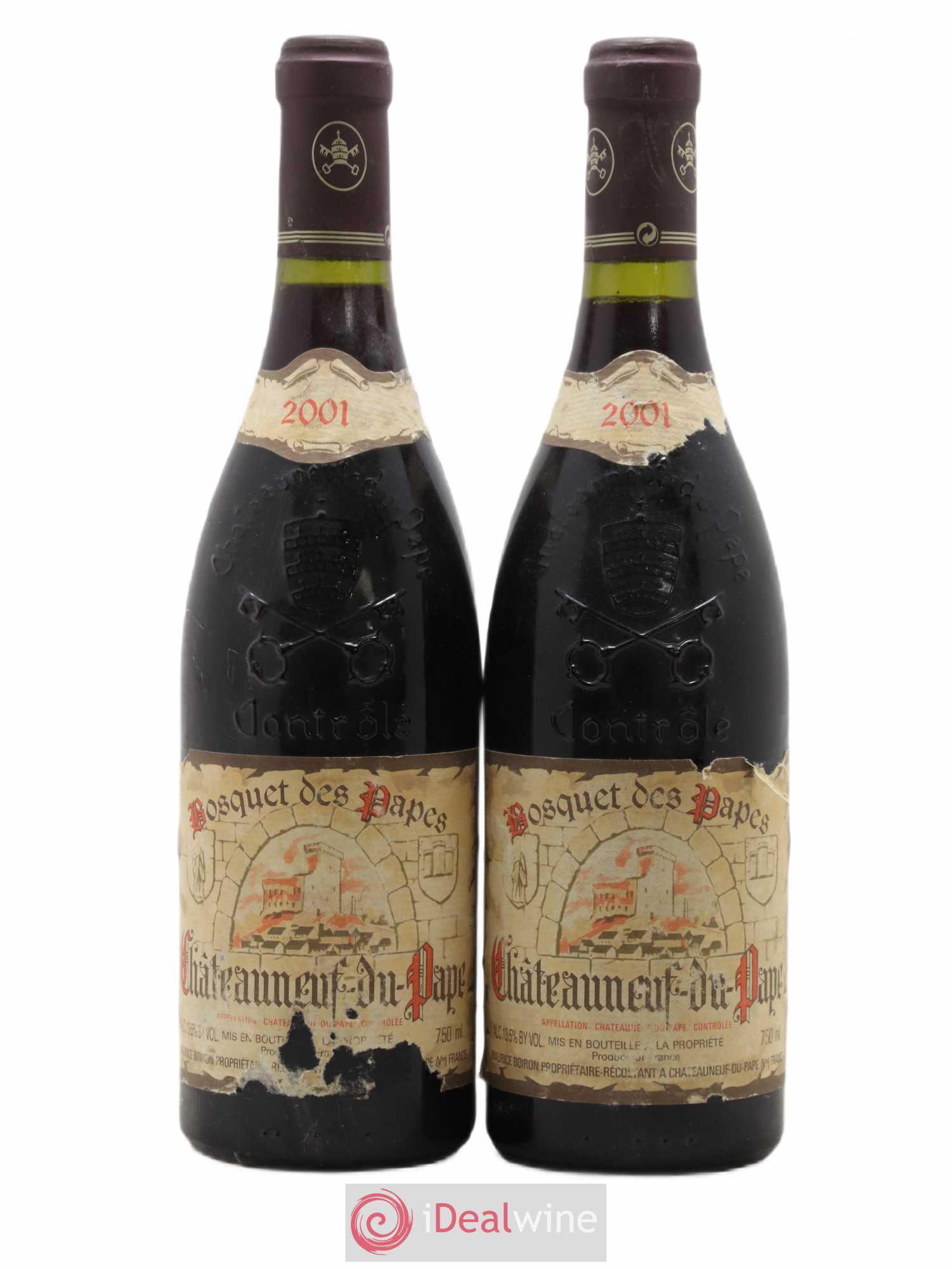 Châteauneuf-du-Pape Bosquet des Papes Famille Boiron 2001 - Lot de 2 bouteilles - 0