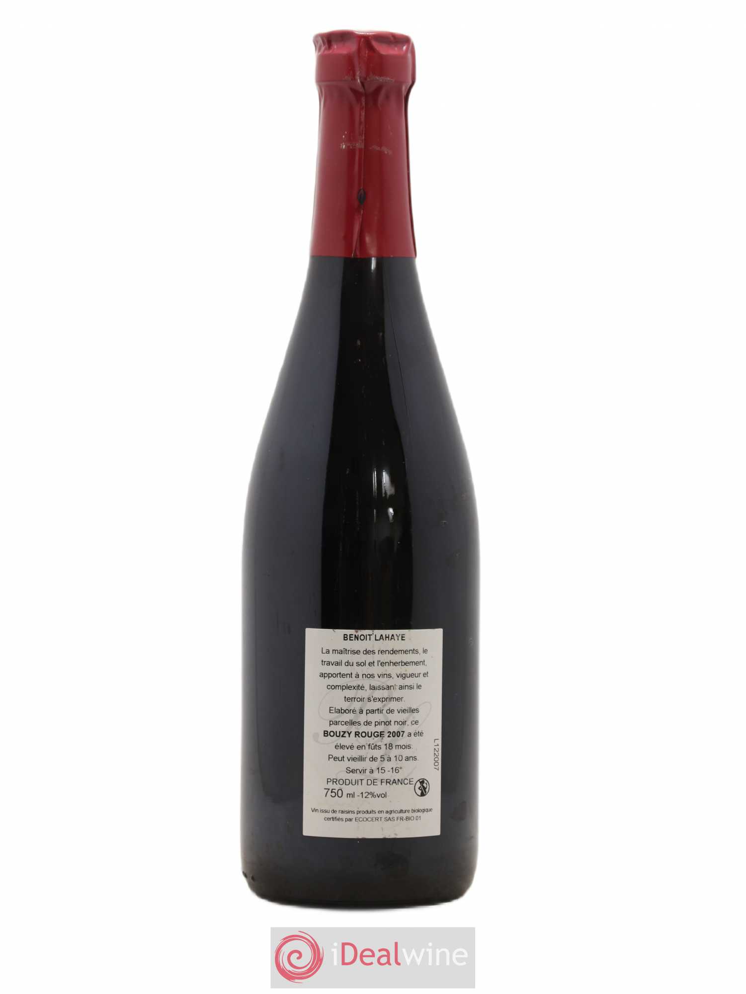 Coteaux Champenois Bouzy - Benoit Lahaye 2007 - Lot de 1 bouteille - 1