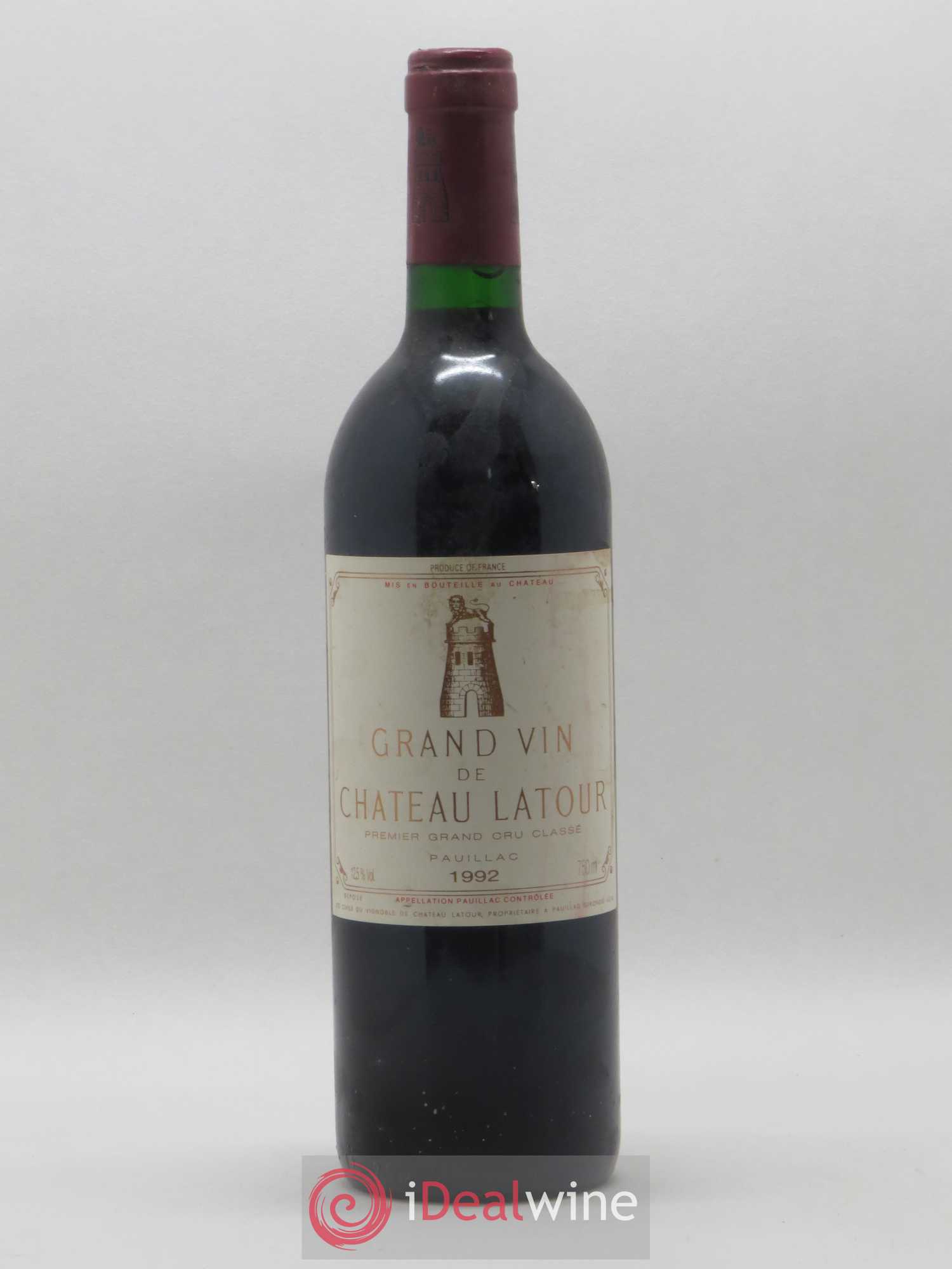 Château Latour 1er Grand Cru Classé 1992 - Lot de 1 bouteille - 0