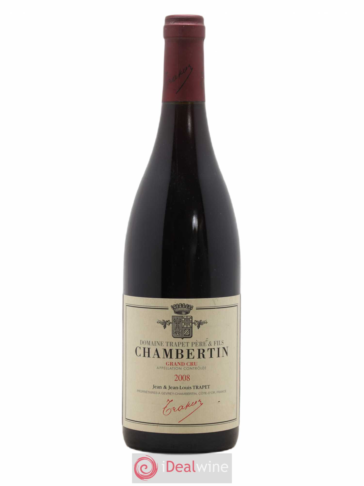 Chambertin Grand Cru Domaine Trapet 2008 - Lot de 1 bouteille - 0