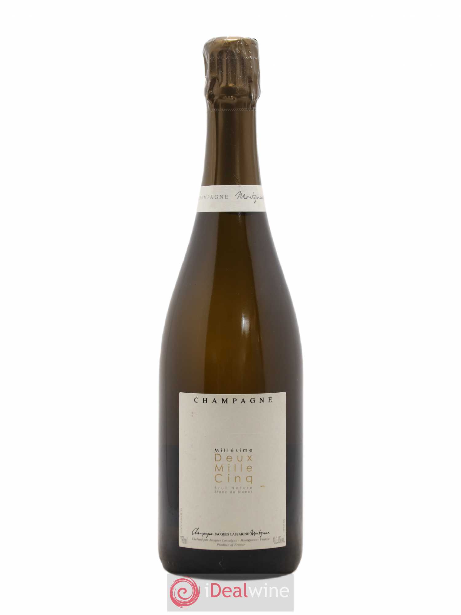 Blanc de Blancs millésimé Brut Nature Jacques Lassaigne 2005 - Lot de 1 bouteille - 0