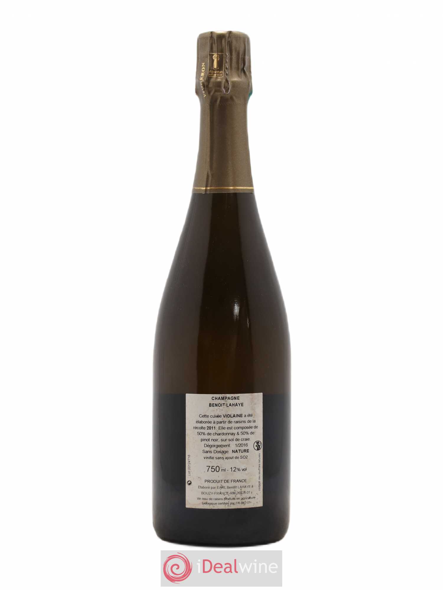 Violaine Brut Nature Benoit Lahaye 2011 - Lot de 1 bouteille - 1