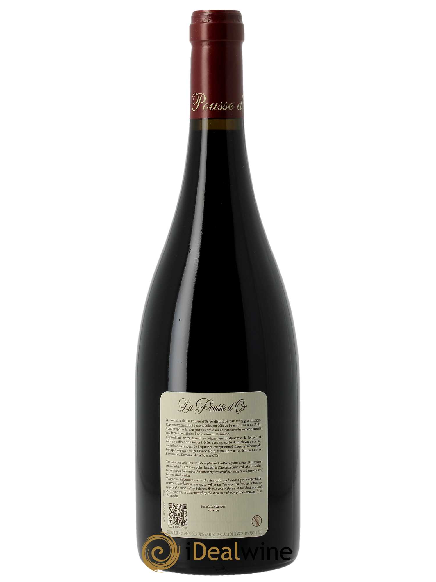 Volnay 1er Cru Les Caillerets La Pousse d'Or (Domaine de) 2017 - Lot of 1 bottle - 1